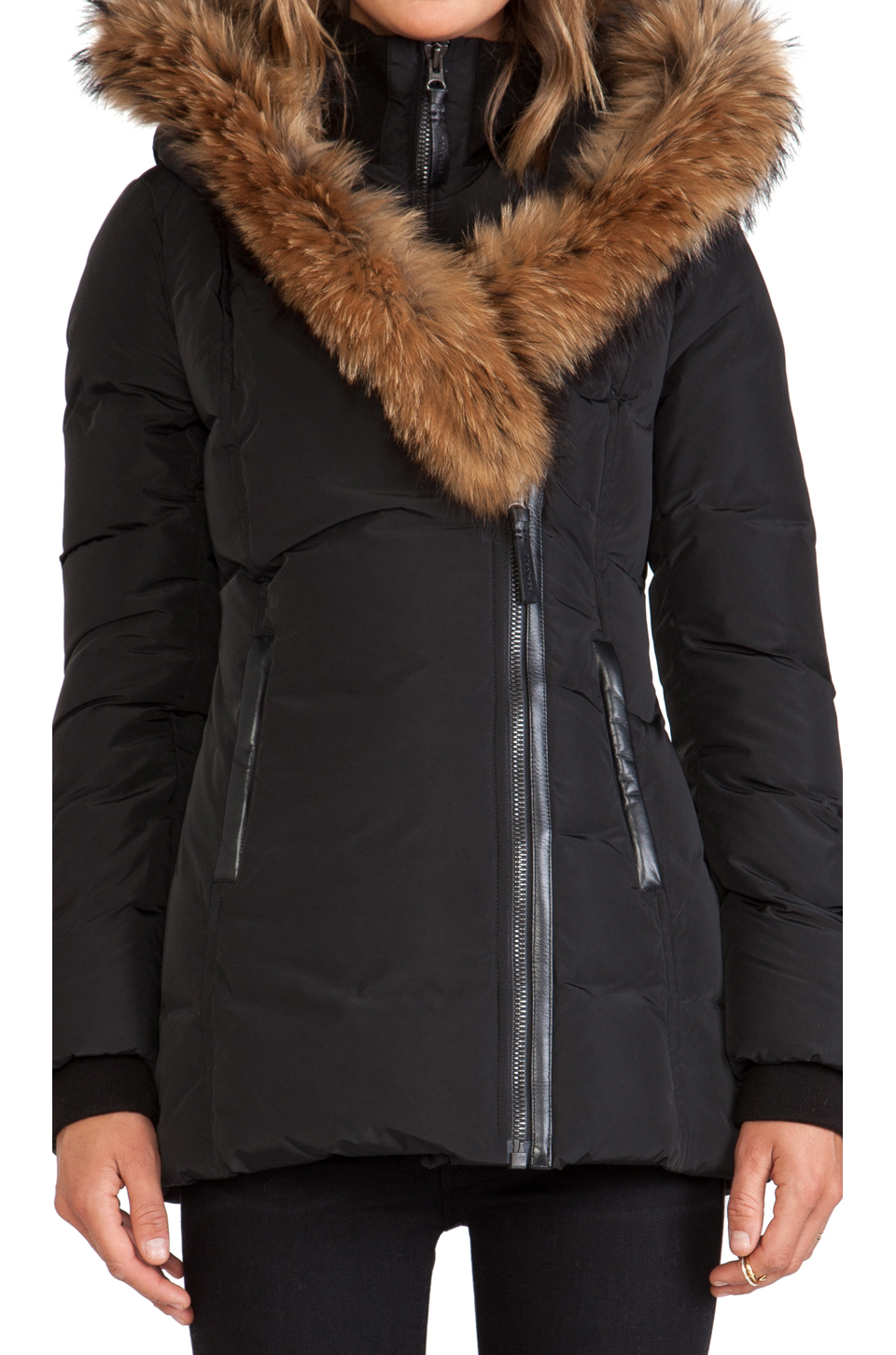 Lyst - Mackage Adali Jacket with Real Natural Fur in Black