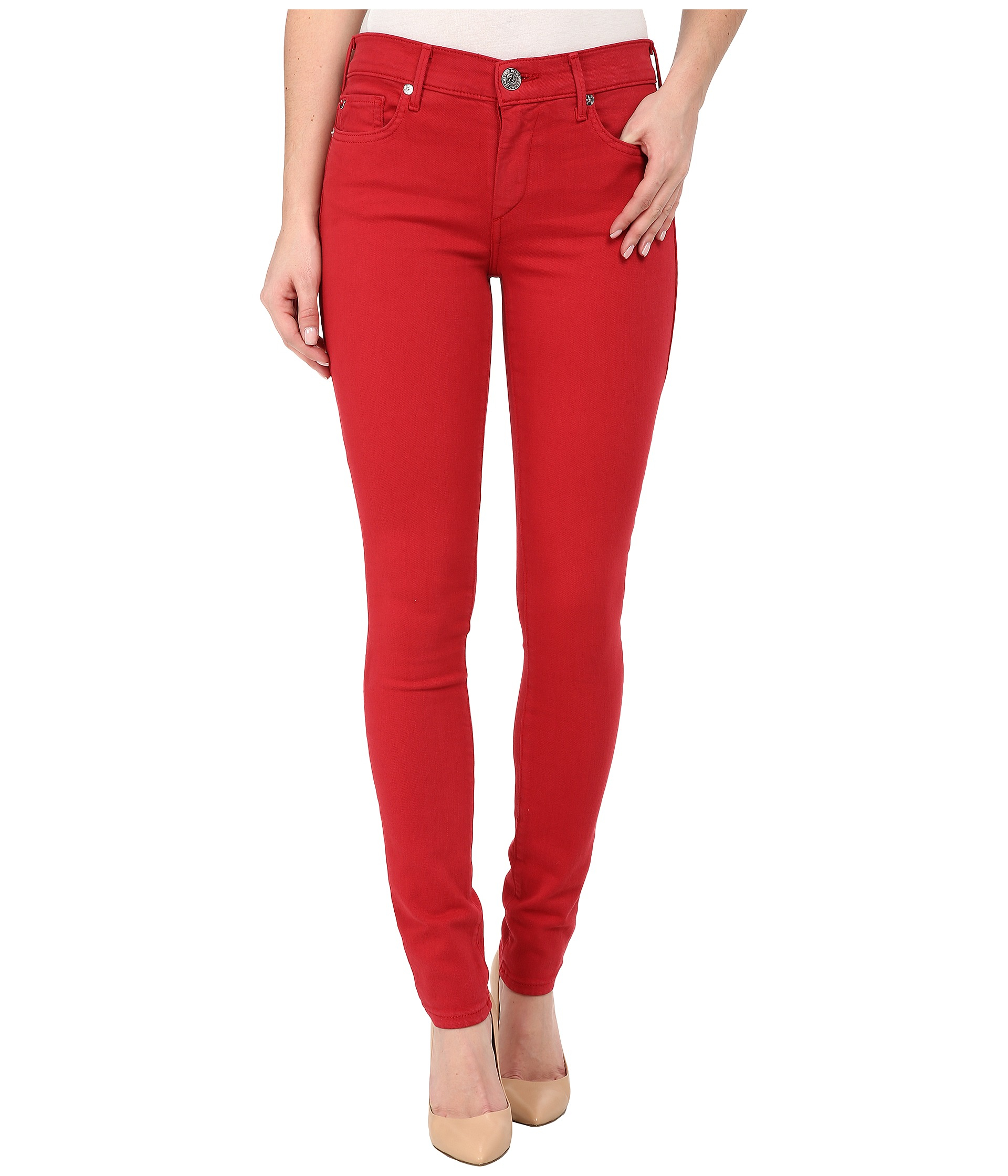 Lyst - True Religion Halle Skinny Jeans In Chili Pepper Red in Red