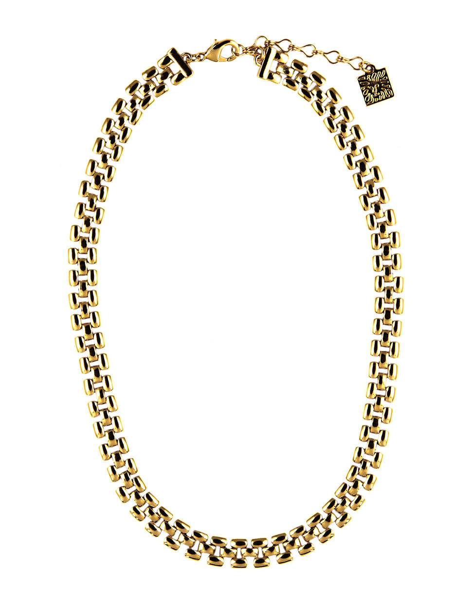 Anne klein Chain Link Necklace in Metallic | Lyst