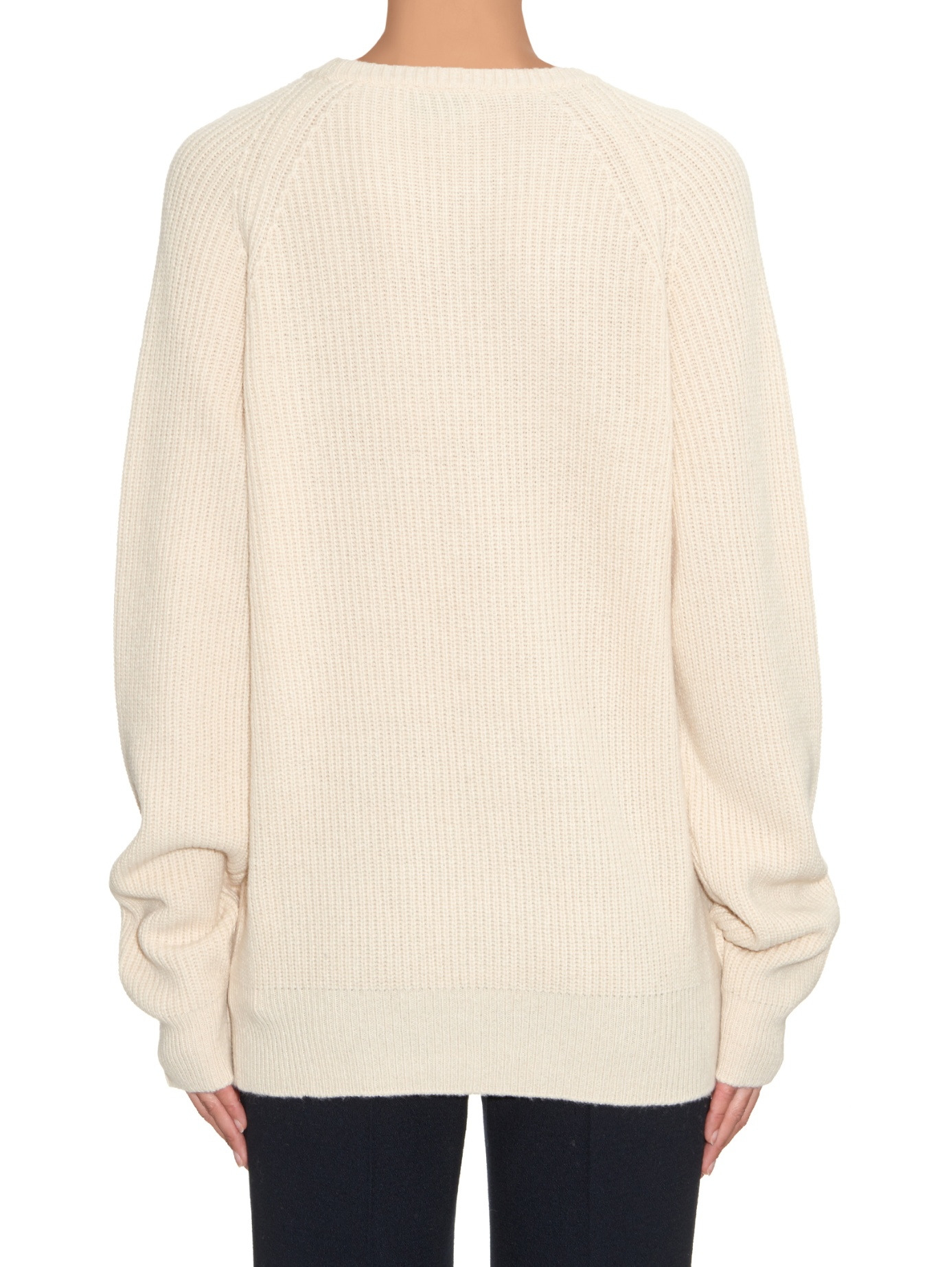 Lemaire Ribbed-knit Wool Sweater in Natural | Lyst