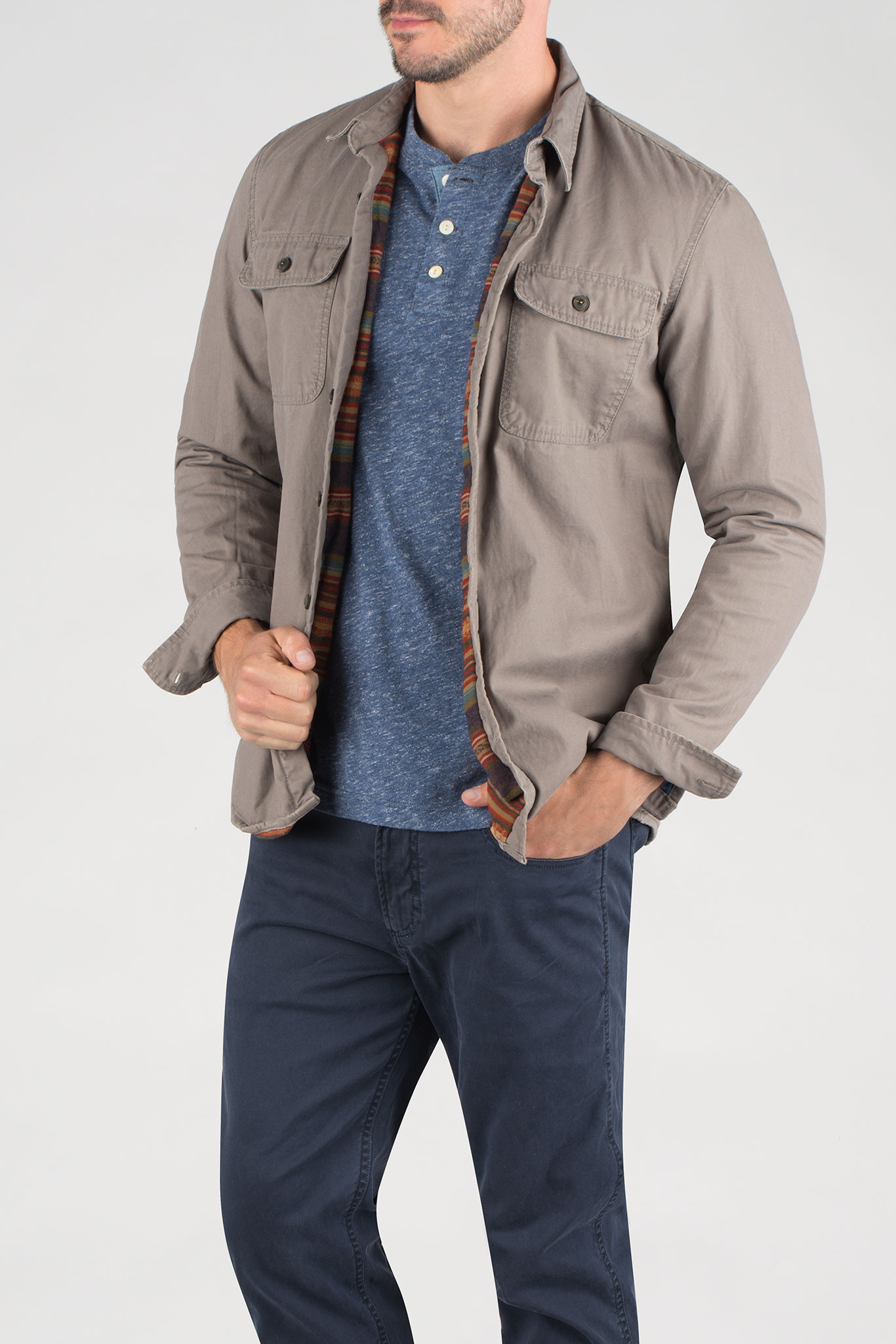 Lyst Faherty brand Blanket Lined Cpo Jacket in Gray for Men