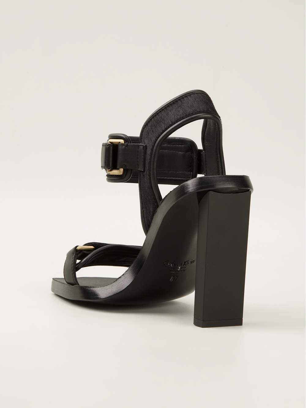 women's black calvin klein heels
