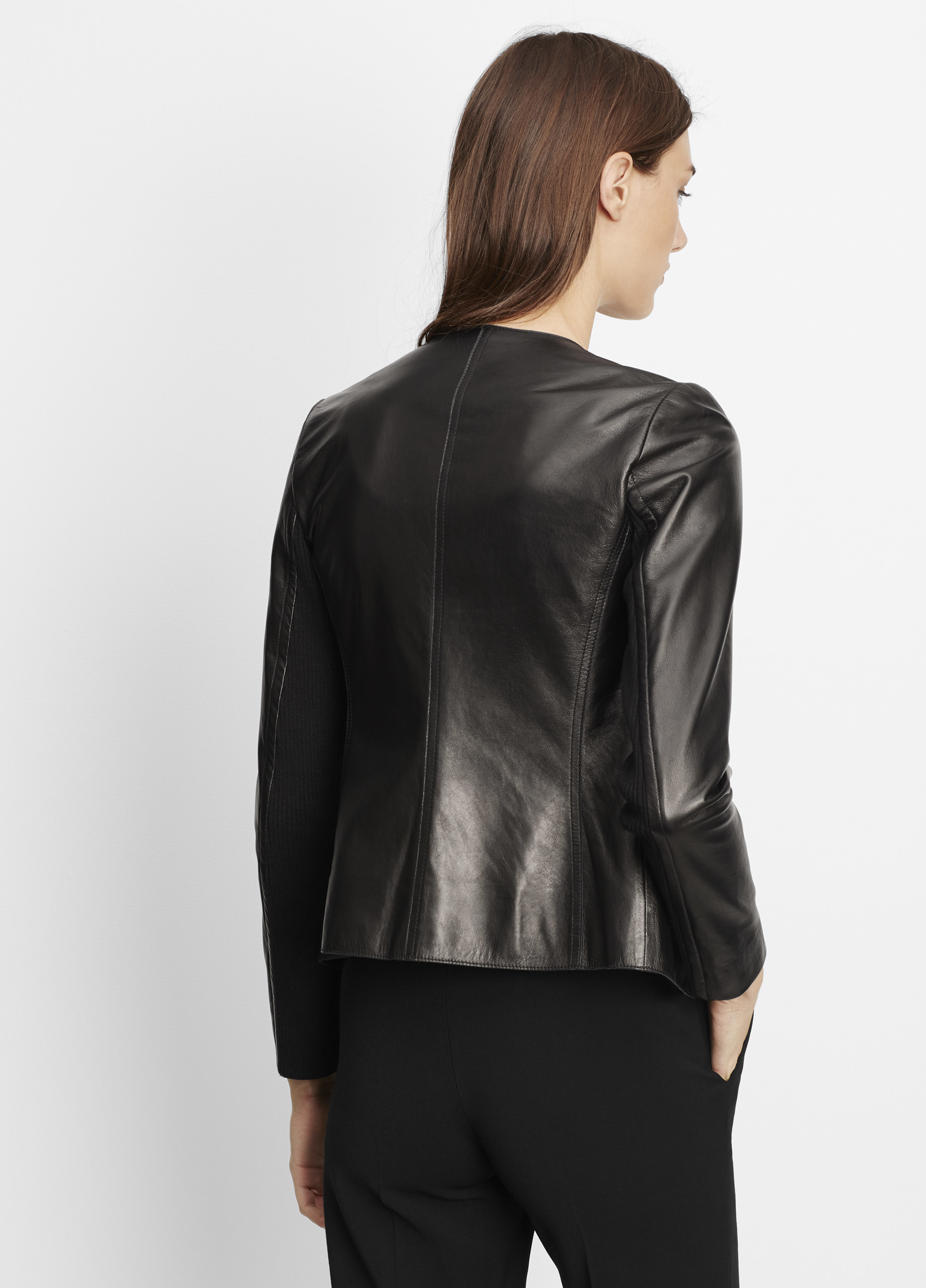 vince-tailored-collarless-leather-jacket-in-black-lyst