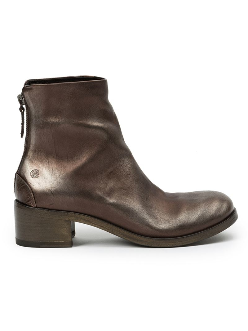 Lyst - Marsèll Metallic Ankle Boots in Brown