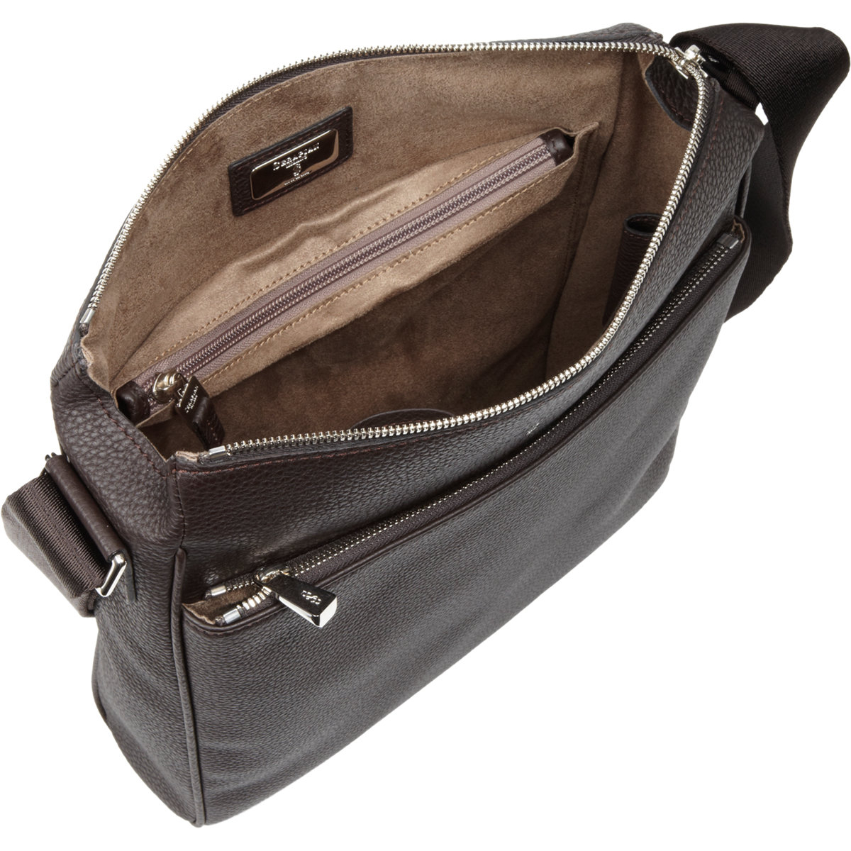 Serapian Cachemire North/South Zip Messenger Bag in Brown for Men Lyst