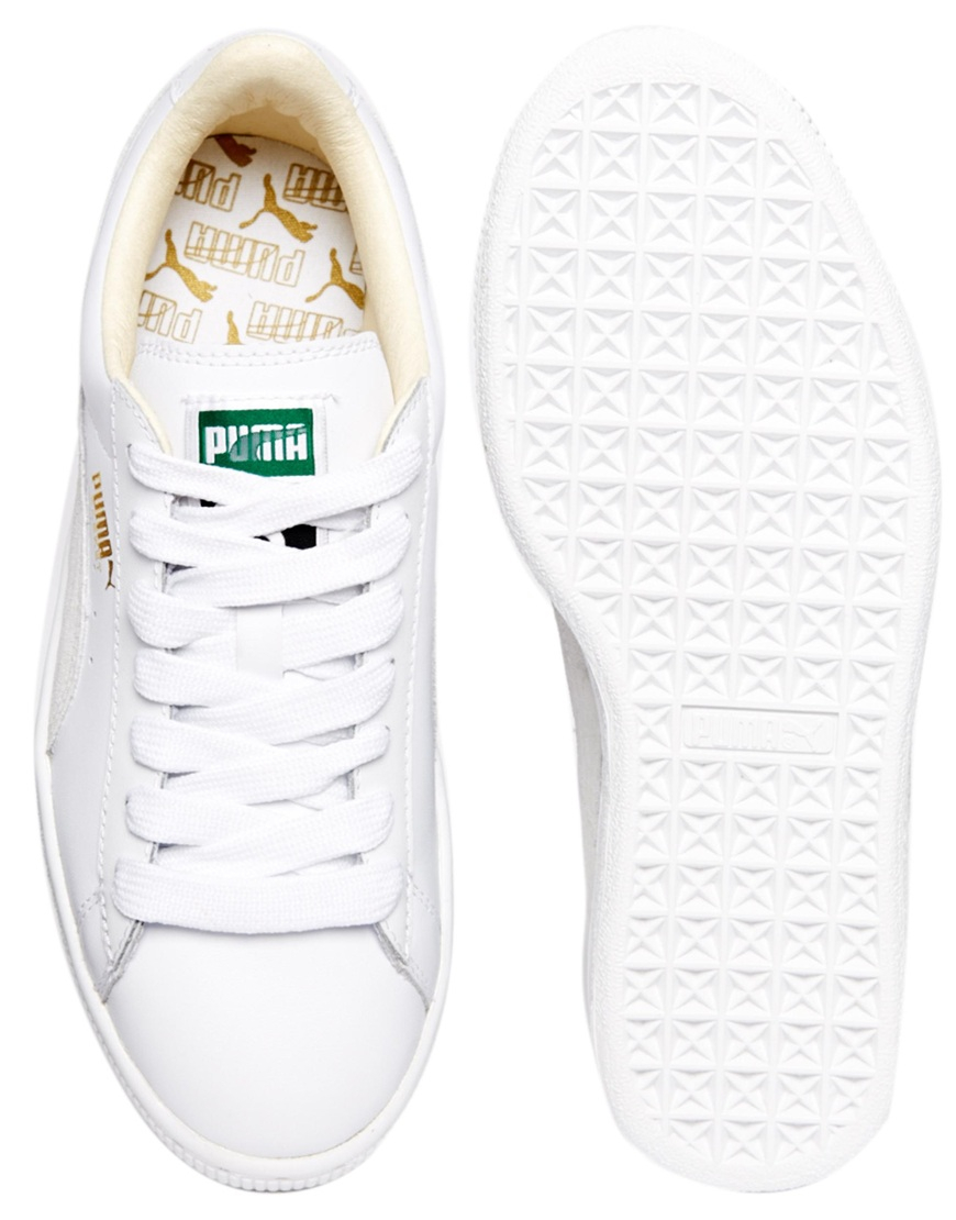 puma classic white sneakers