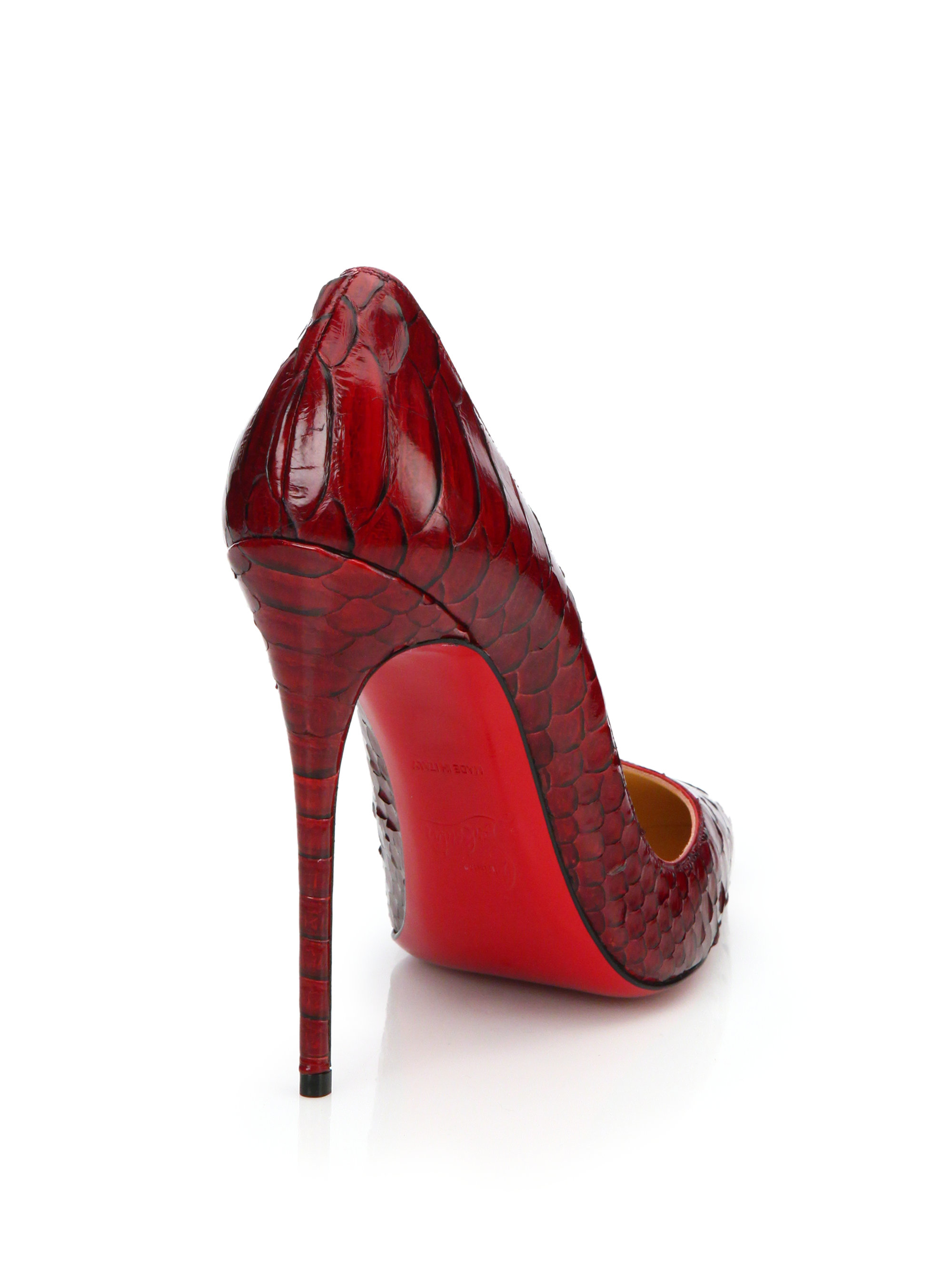 Christian louboutin So Kate Python Pumps in Red | Lyst