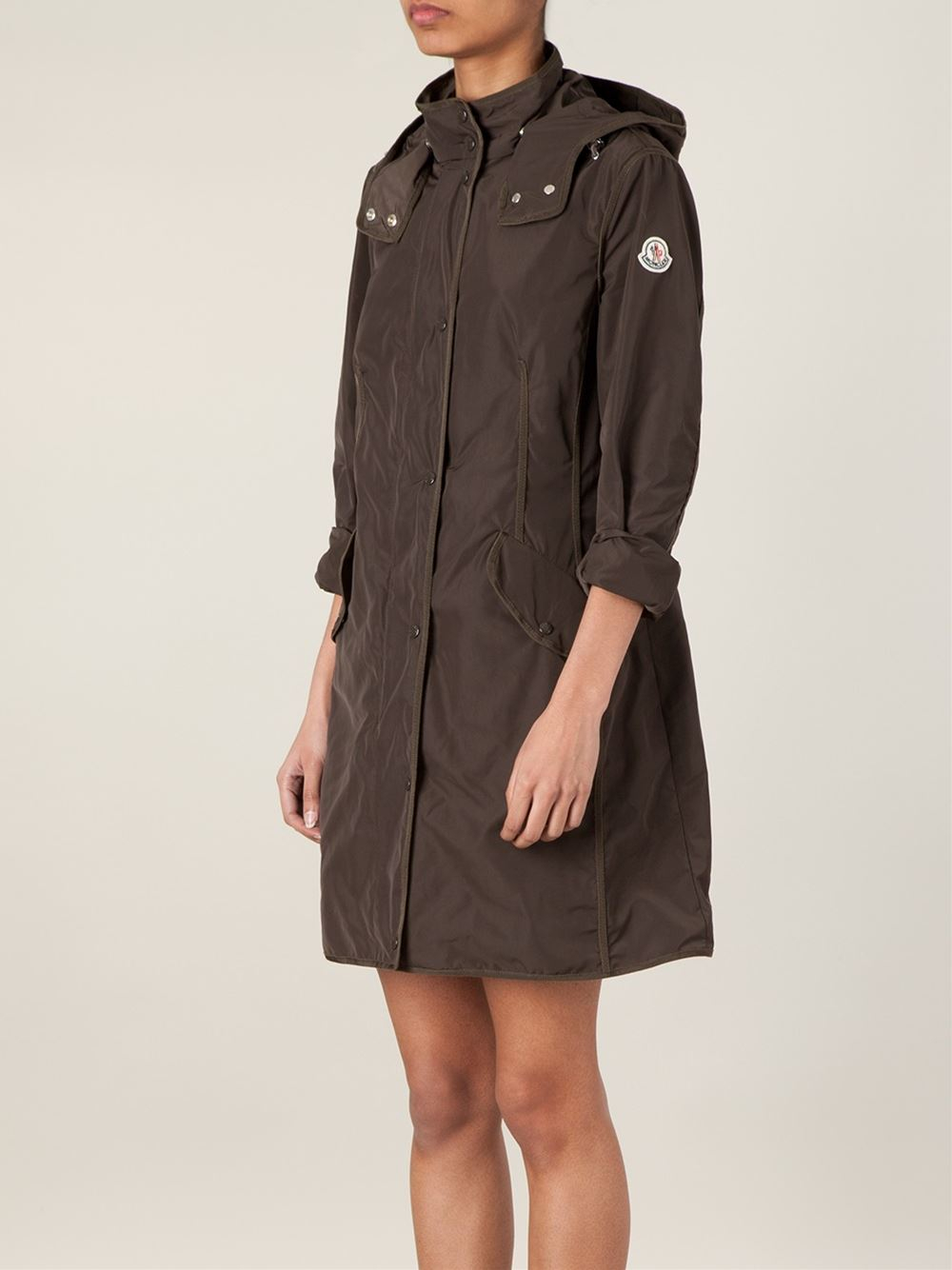 Moncler Trench Coat In Brown For Men Lyst Moncler Dori Trench Coat