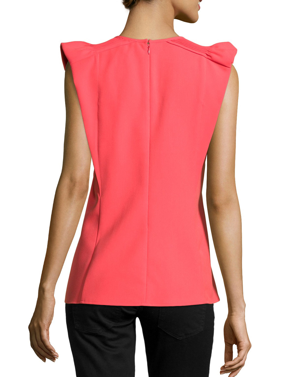 ruffled cap sleeves