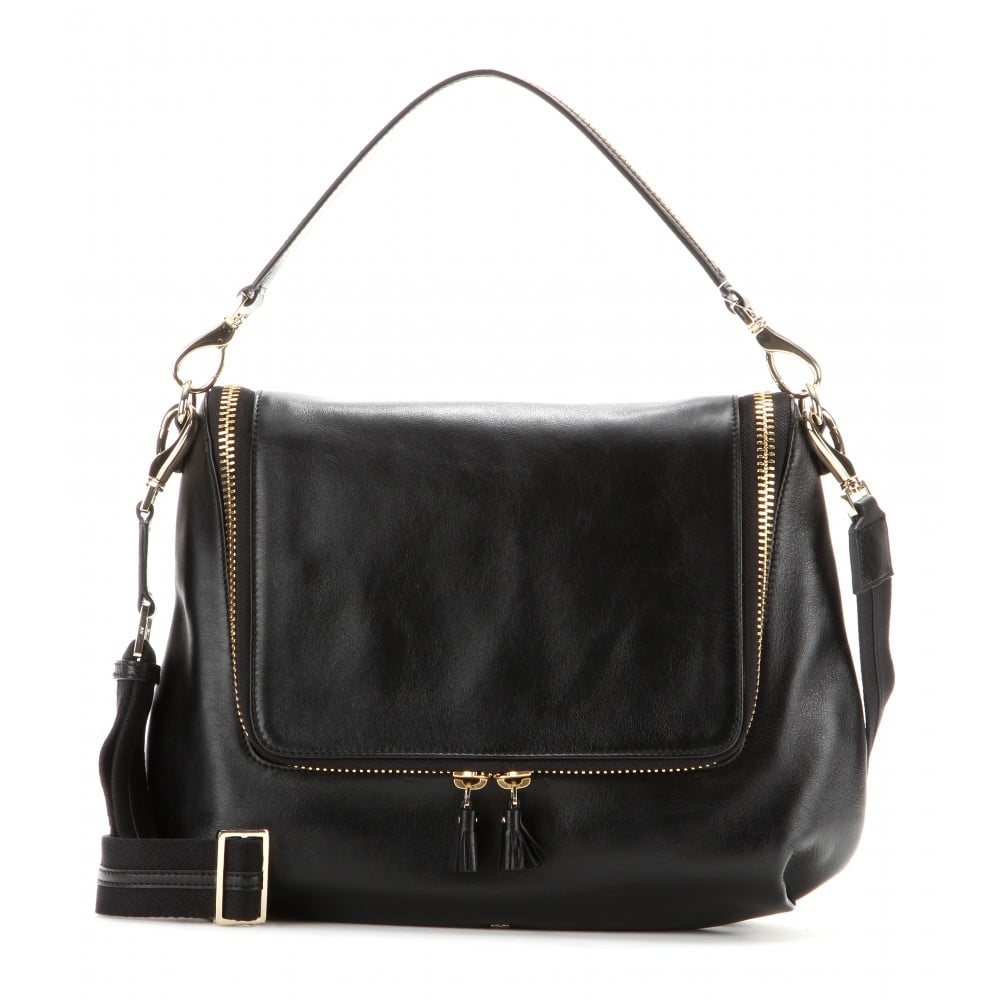 Lyst Anya Hindmarch Maxi Zip Leather Shoulder Bag Black Lyst Anya Hindmarch Maxi Zip Leather Shoulder Bag Black