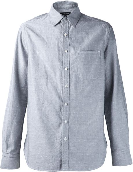 Wings + Horns Sashiko Monogram Oxford Shirt in Gray for Men (grey) | Lyst