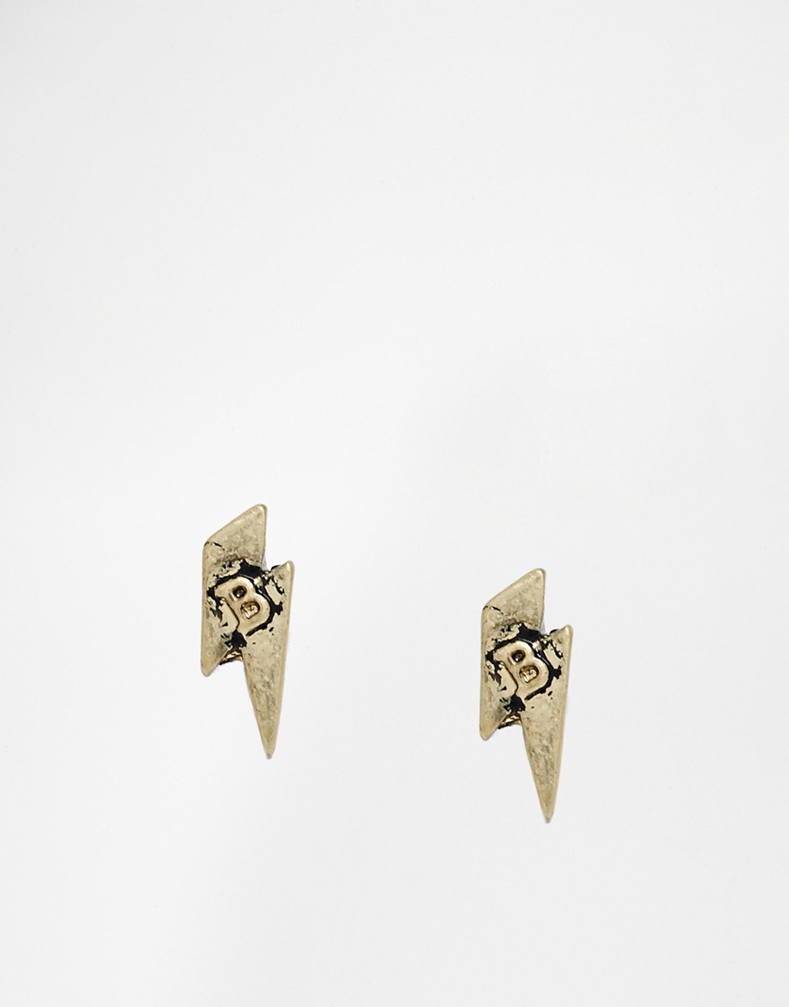 Lyst Icon Brand Lightning Bolt Earrings In Metallic For Men Gallery