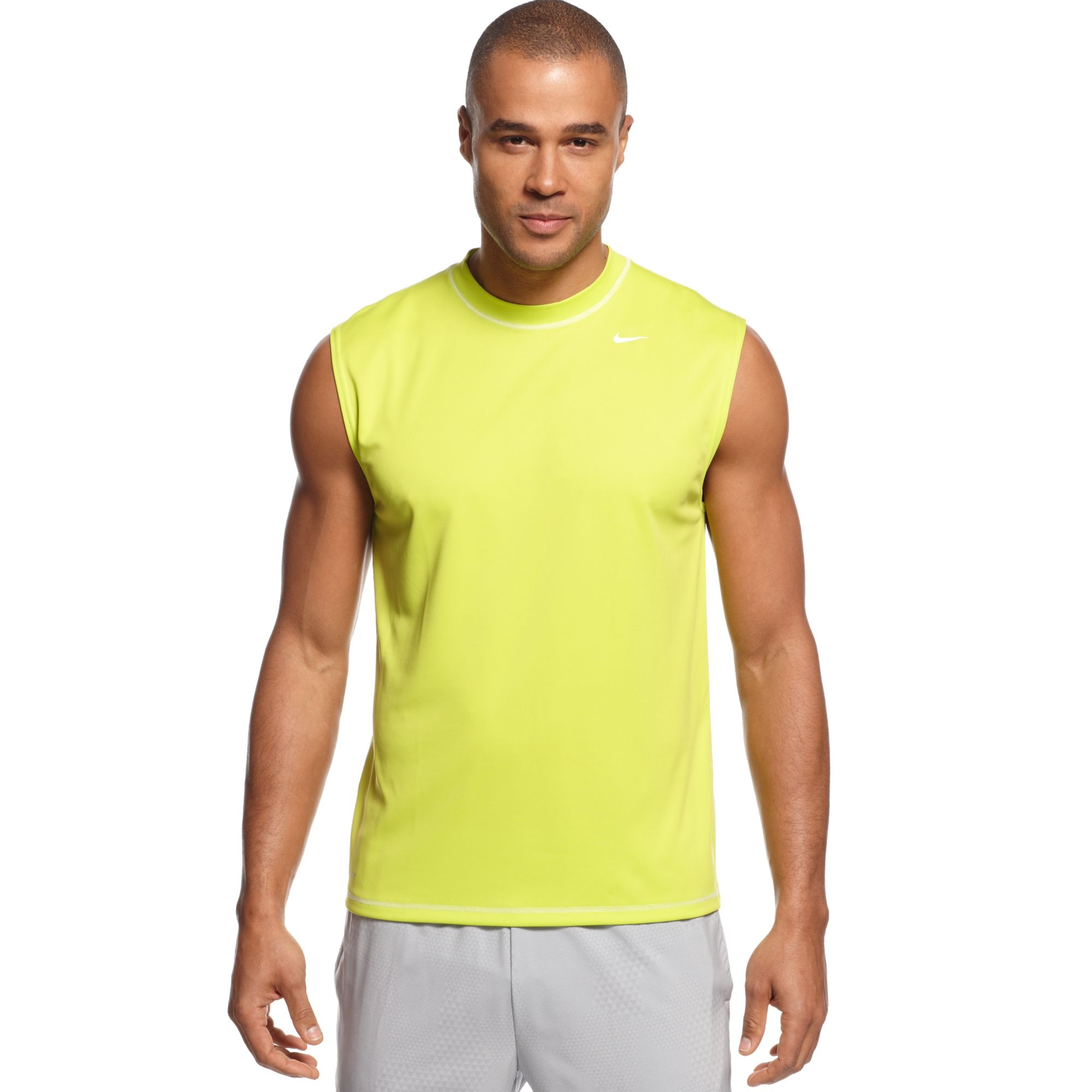 Nike Drifit Sleeveless Tshirt in Green for Men | Lyst
