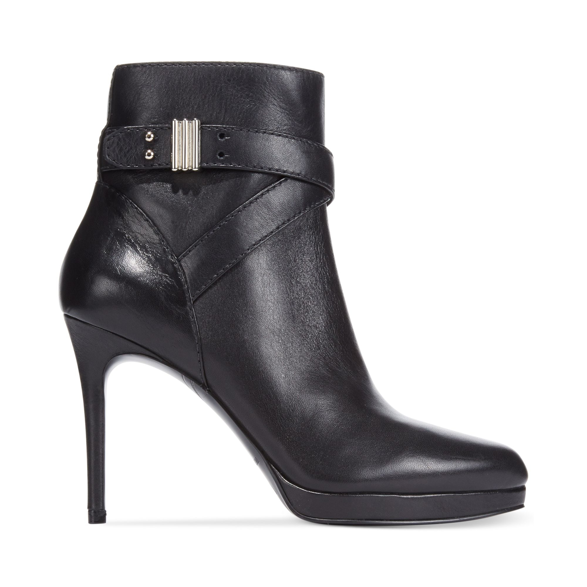 Enzo Angiolini Dalyons Platform Booties in Black | Lyst