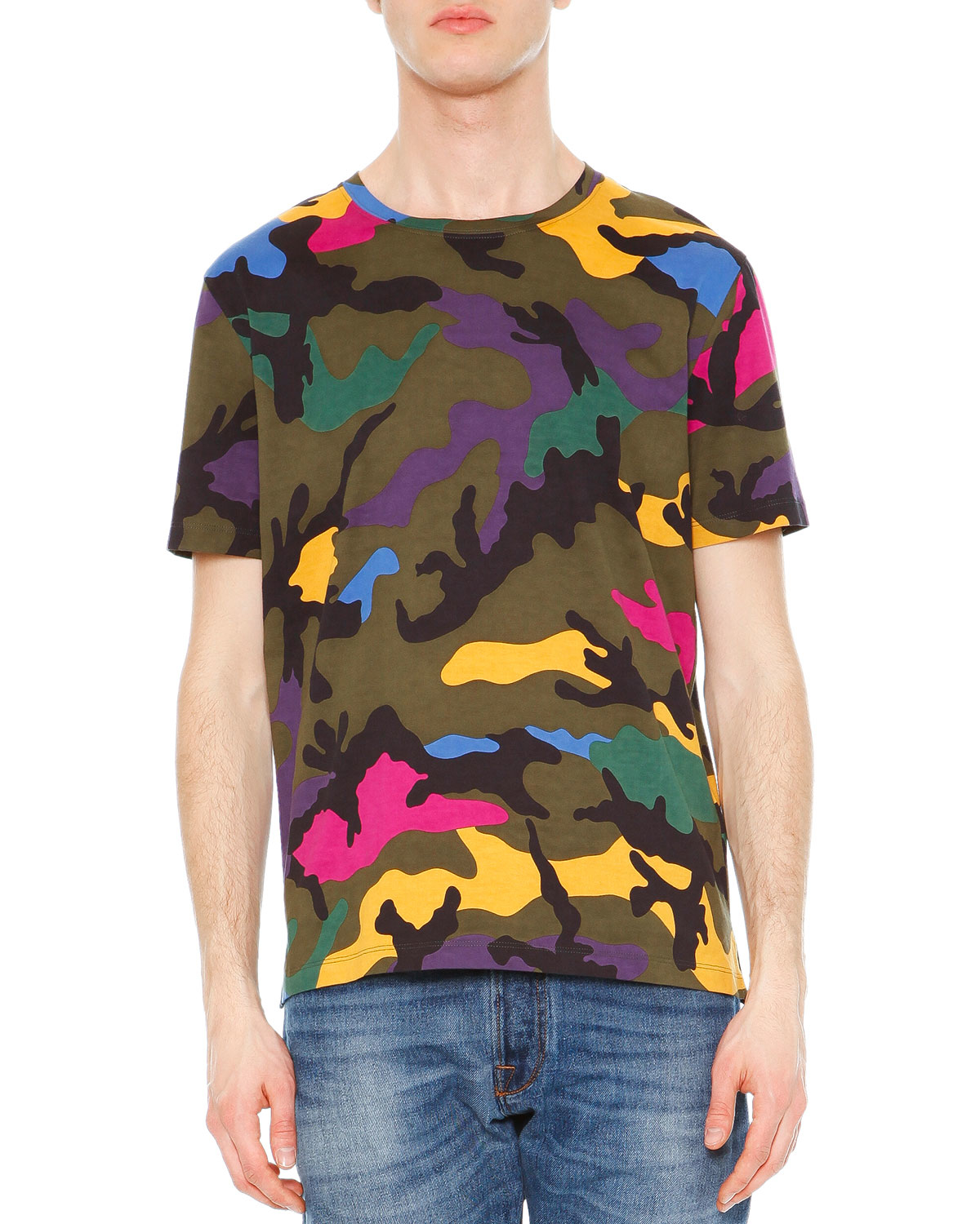 Lyst - Valentino Camo-print Crewneck T-shirt for Men
