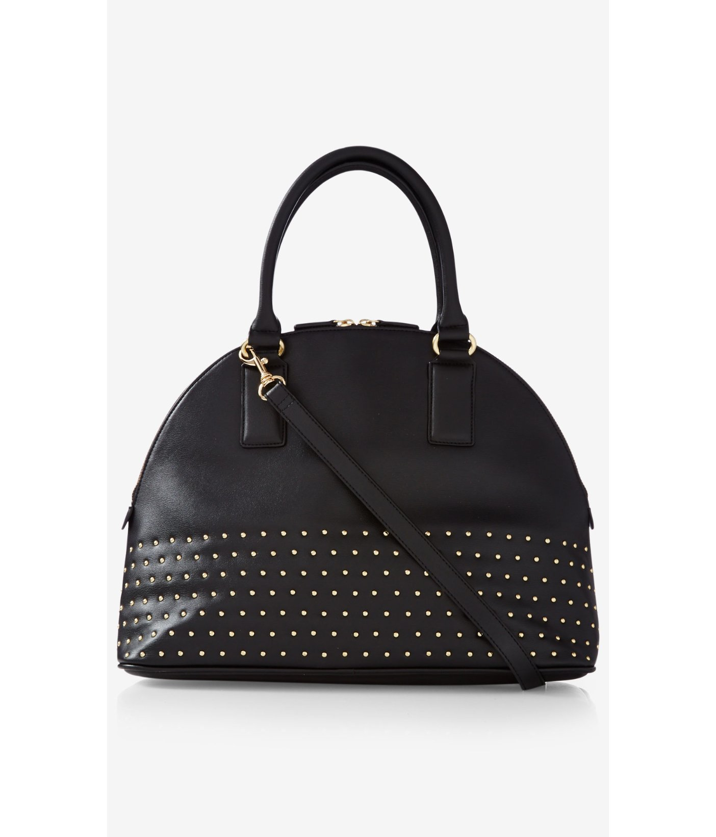 Express Dome Studded Bowler Bag in Black | Lyst