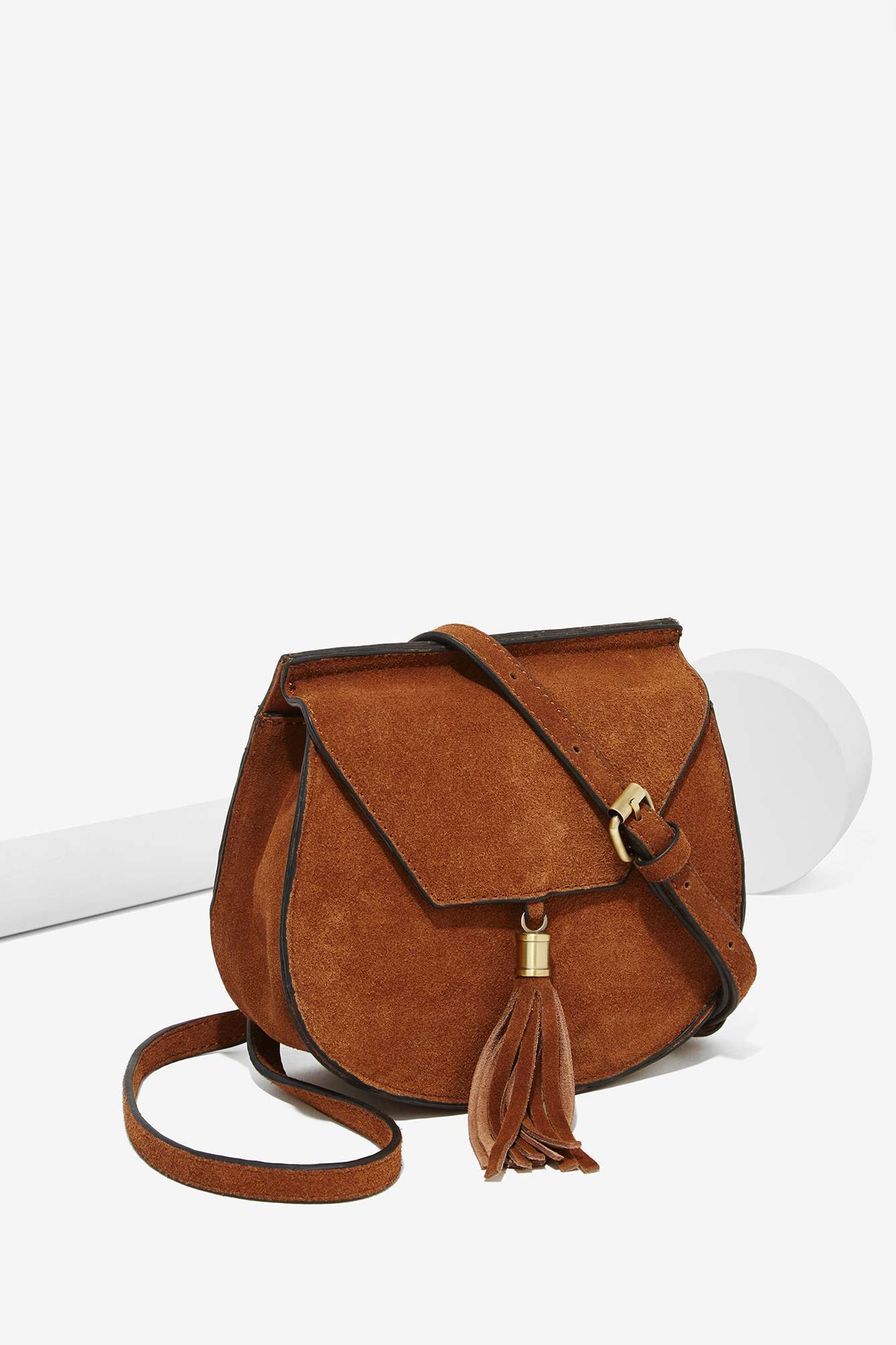 Lyst Nila Anthony Wild West Suede Bag In Brown Gallery
