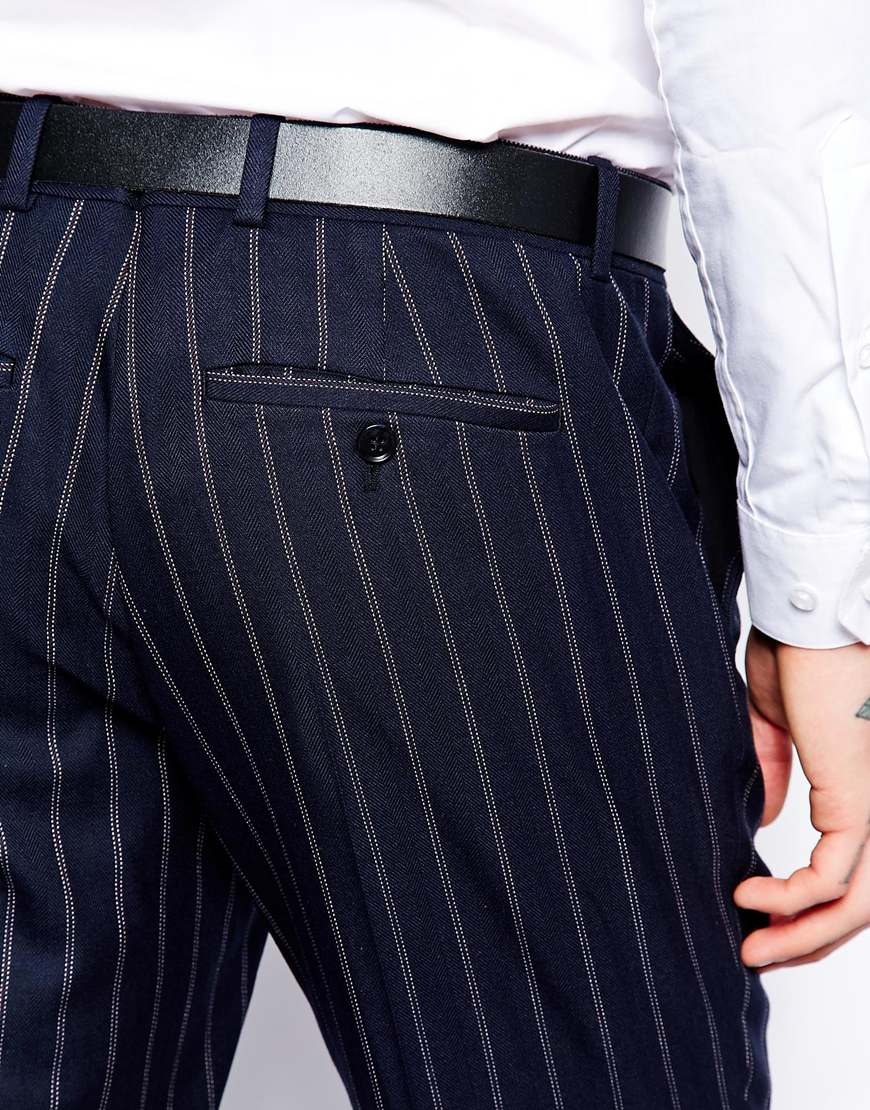 striped business pants