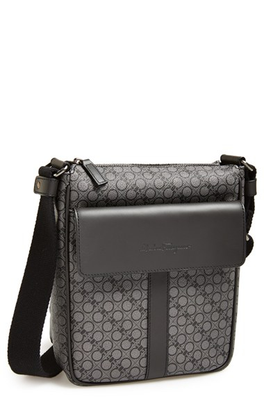 Lyst Ferragamo Gancini Crossbody Bag In Black For Men Gallery