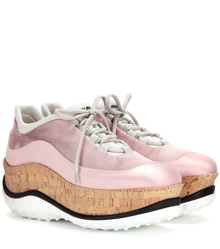 pink satin sneakers - light pink satin shoes