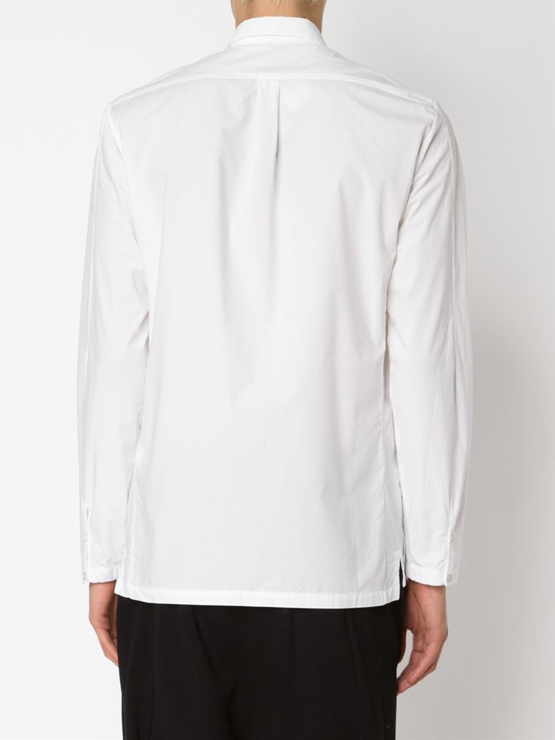 Lyst - Transit Peter Pan Collar Shirt in White for Men