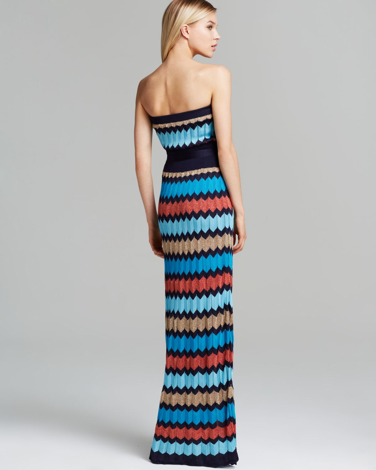 Laundry by Shelli Segal Maxi Dress Strapless Chevron Knit Lyst