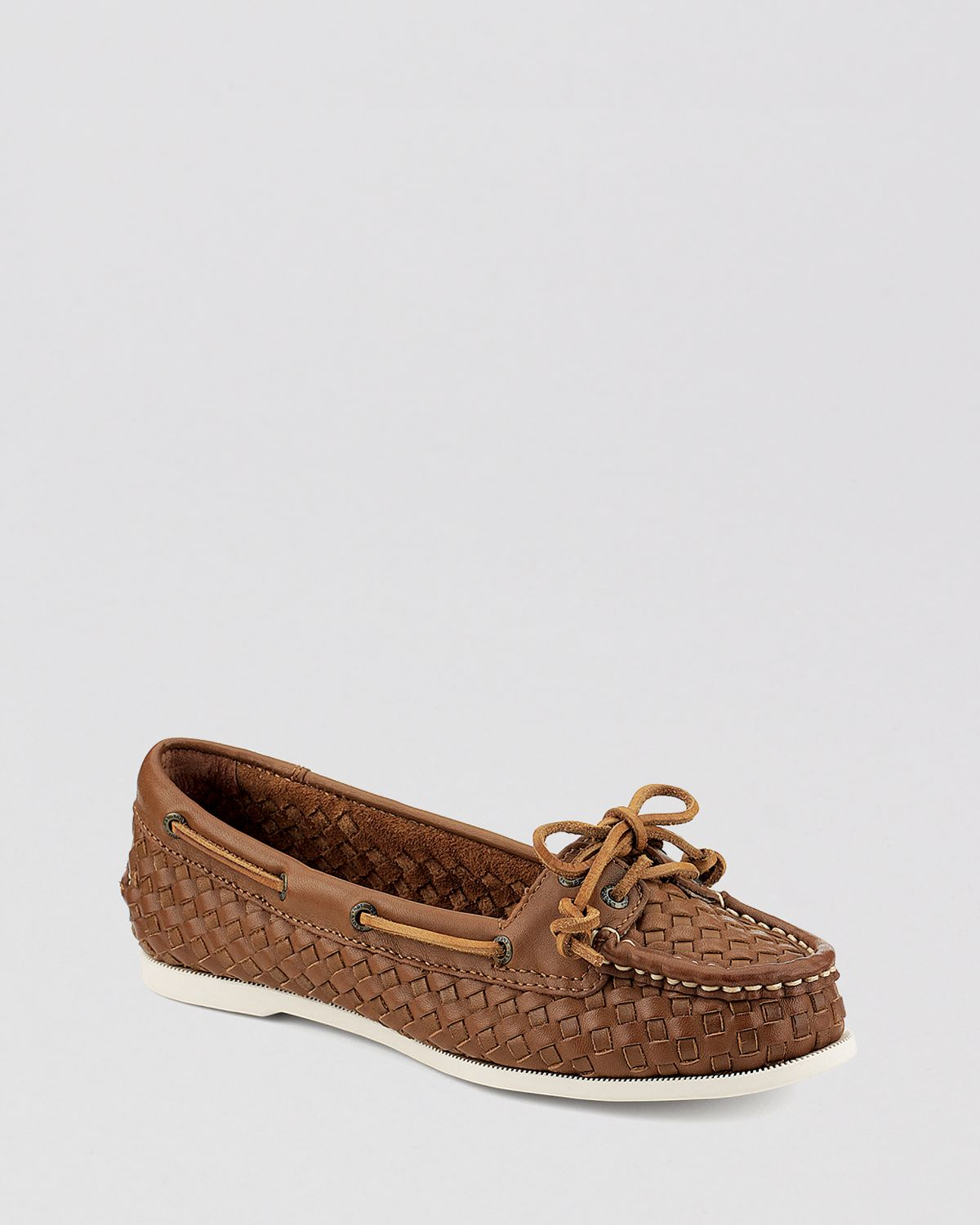 sperry woven leather women's