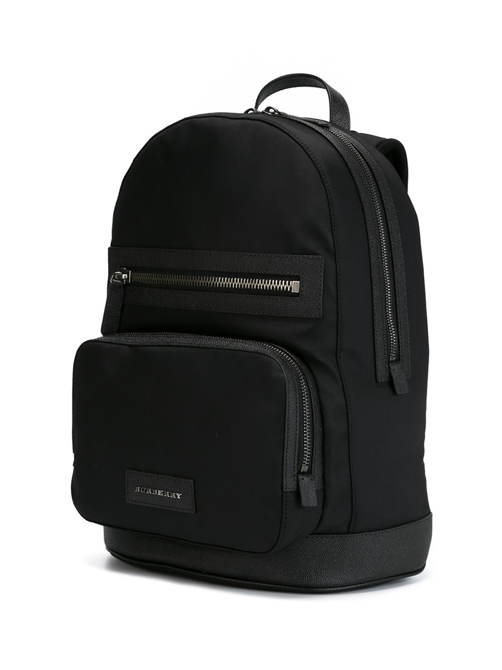 Burberry Leather Detail Backpack in Black for Men | Lyst
