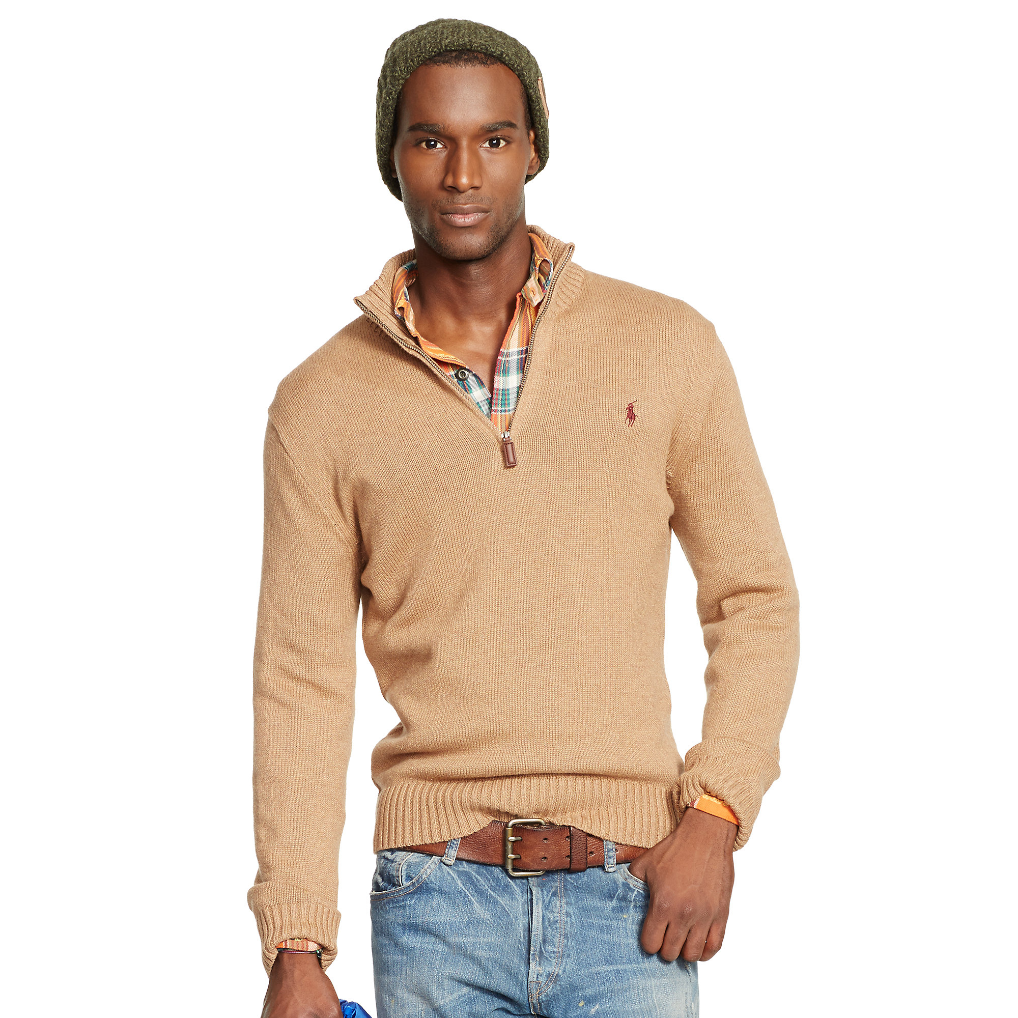 Lyst - Polo Ralph Lauren Cotton Half-Zip Sweater for Men