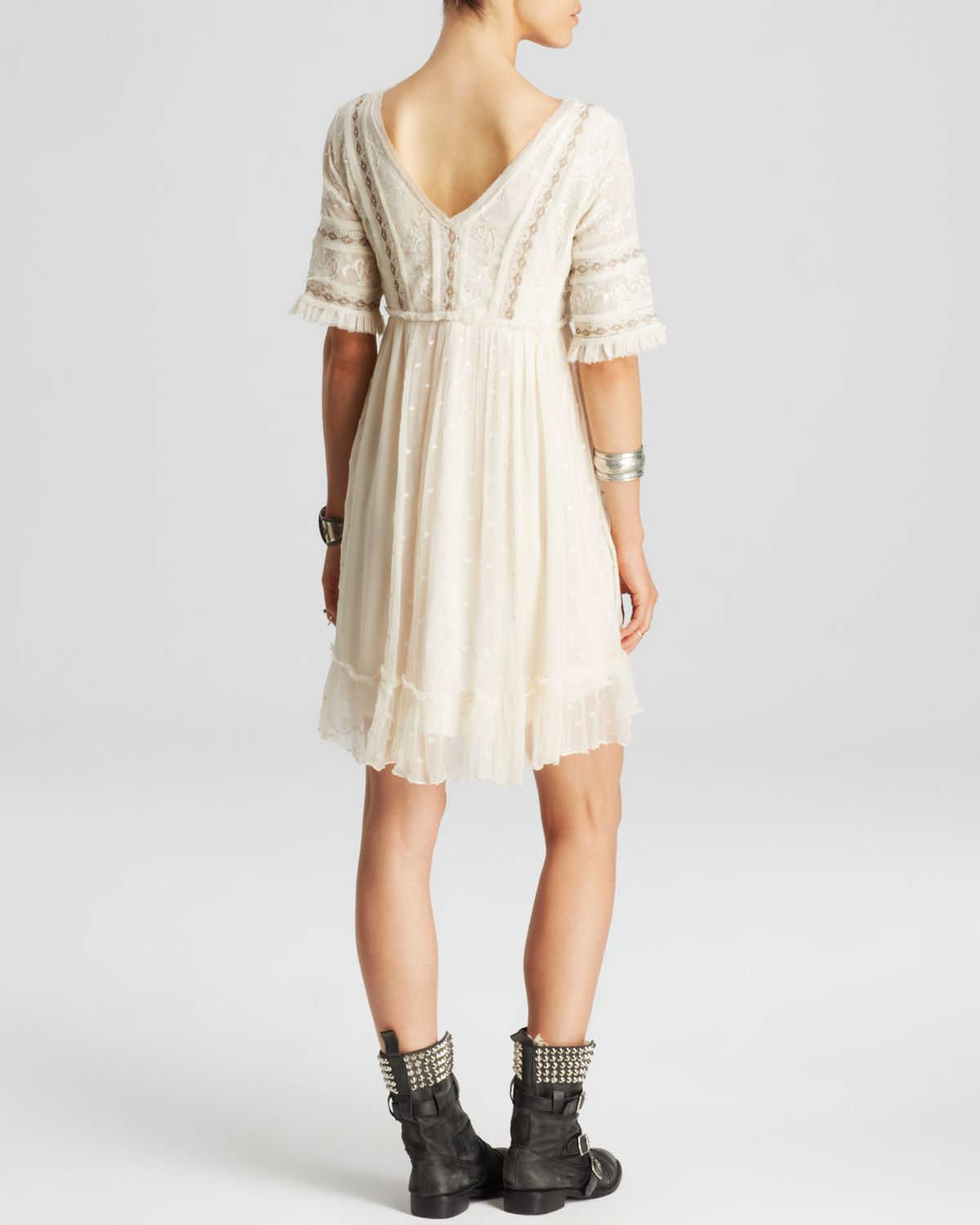 Lyst Free People Mini Dress Little Dot In White Gallery