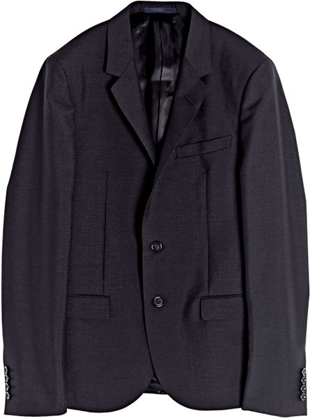 Lanvin Mens Wool Mohair Jacket in Black for Men | Lyst