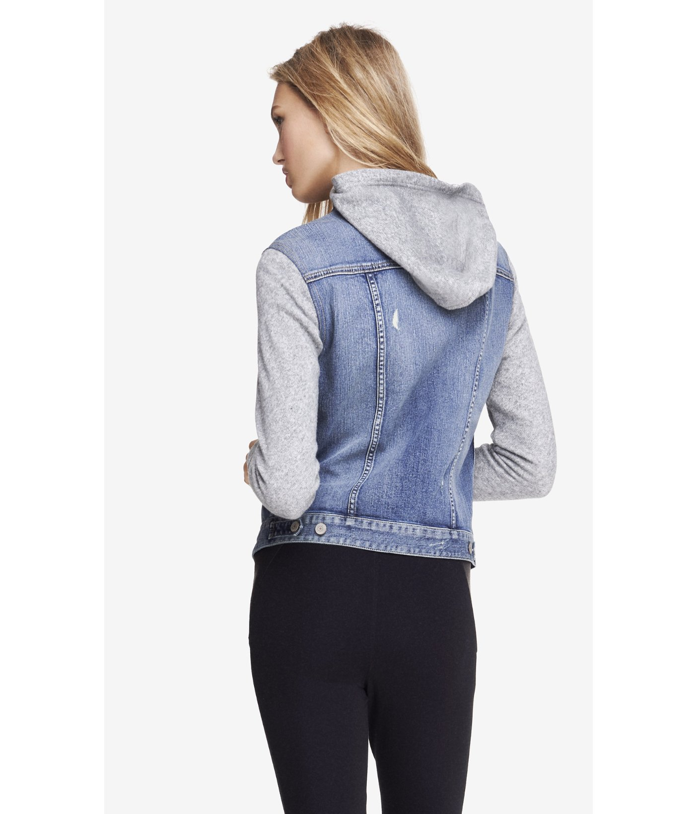 Womens sweatshirt jean jacket