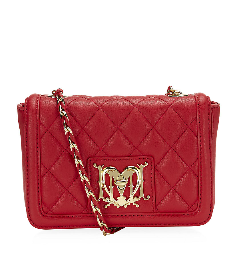 Love Moschino Mini Super Quilted Flap Bag in Red - Lyst