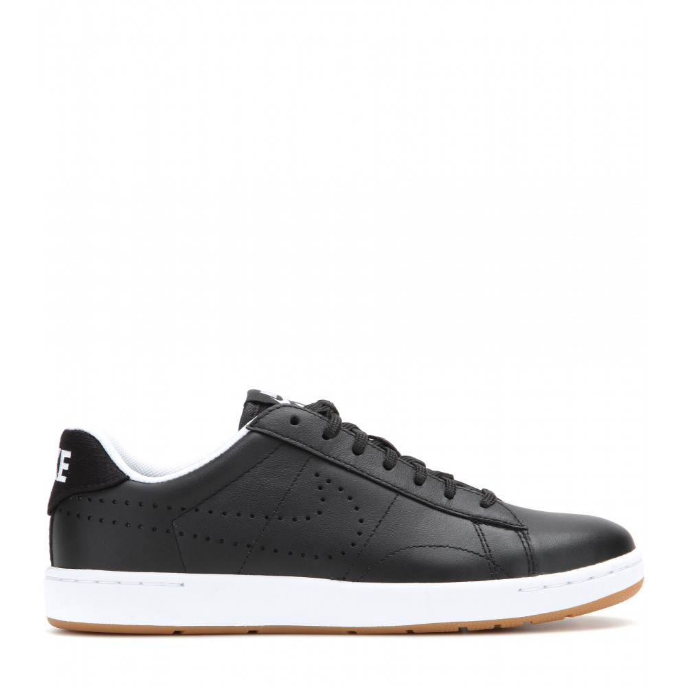 womens black leather sneakers        <h3 class=