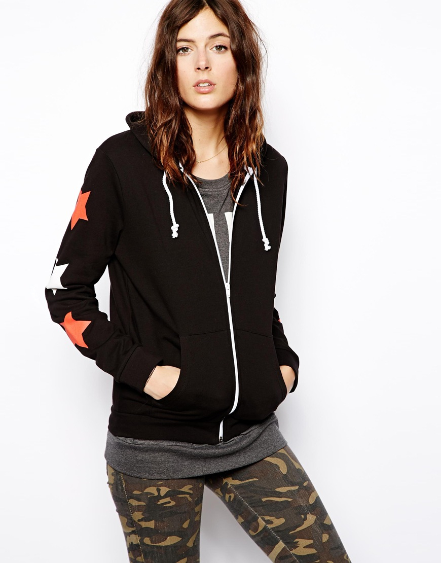 Lyst - ASOS Oversized Hoodie with Arizona Leopard Back Print in Black