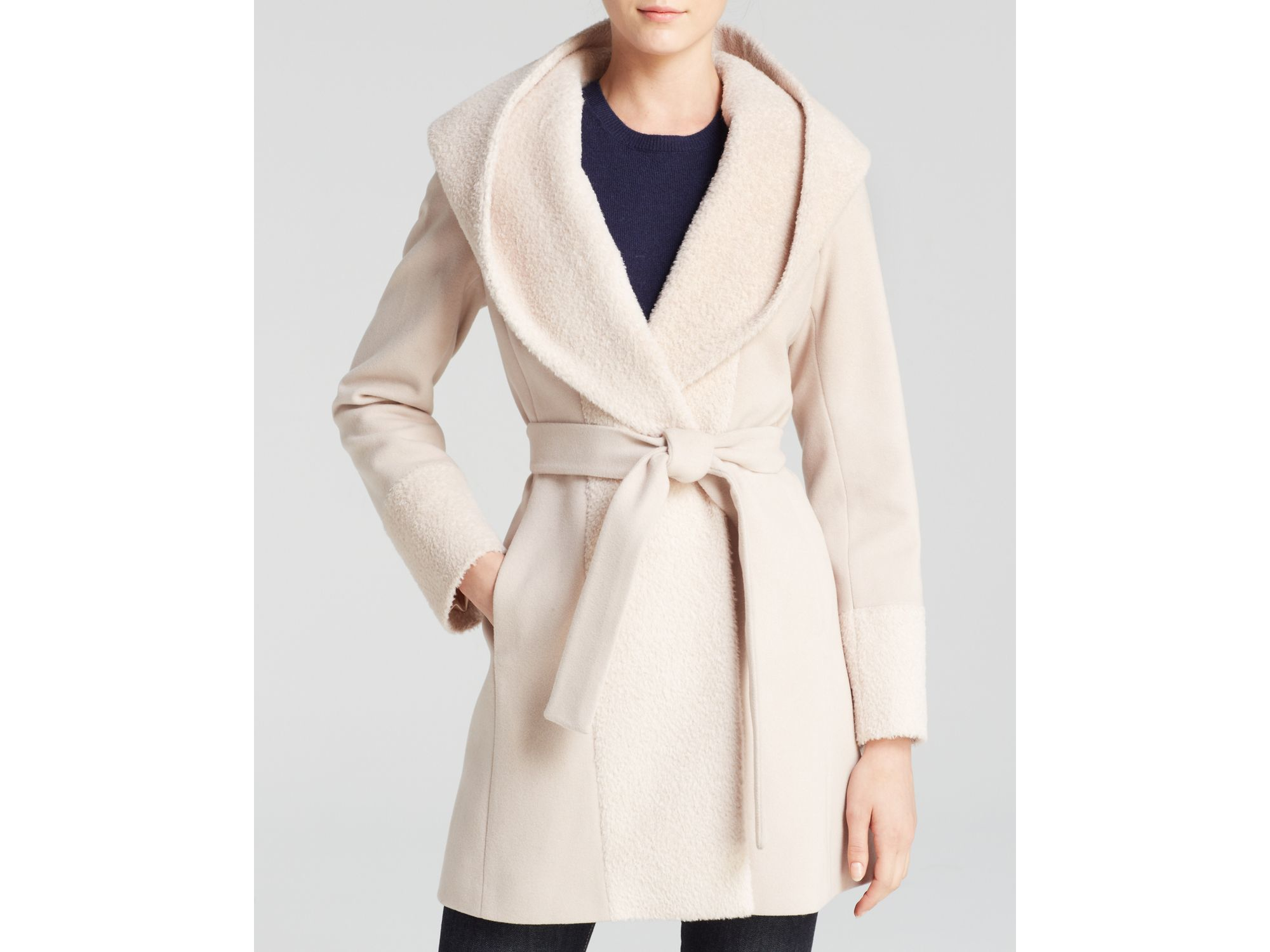 White Wrap Coat Fashion Women's Coat 2017