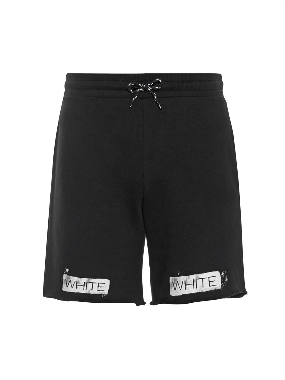Lyst - Off-White C/O Virgil Abloh Printed Cotton-Jersey Track Shorts in ...
