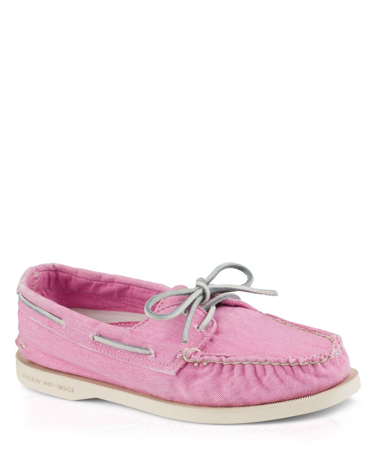 Sperry topsider Flat Lace Up Boat Shoes A/o Washed in Pink Lyst