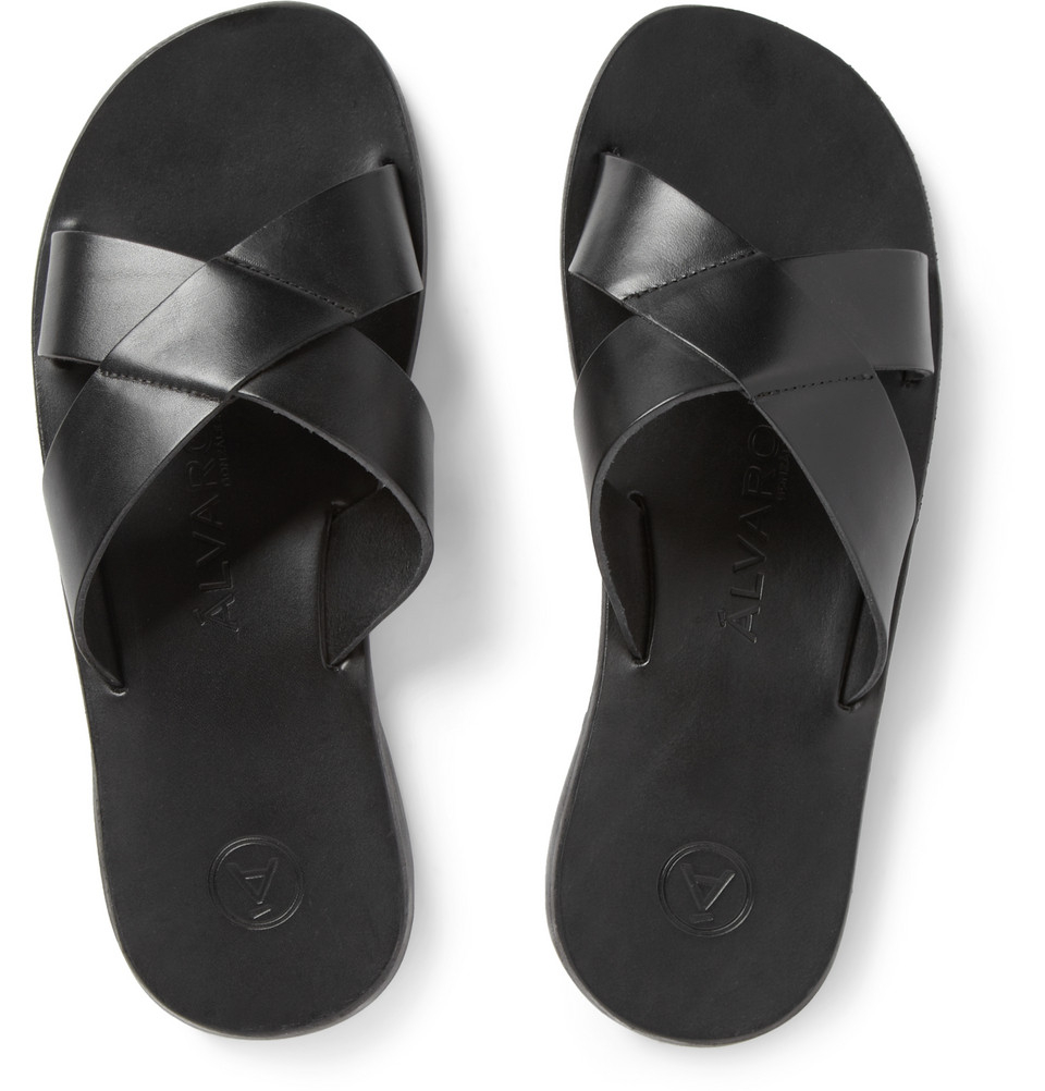 Alvaro Leather Sandals in Black for Men | Lyst