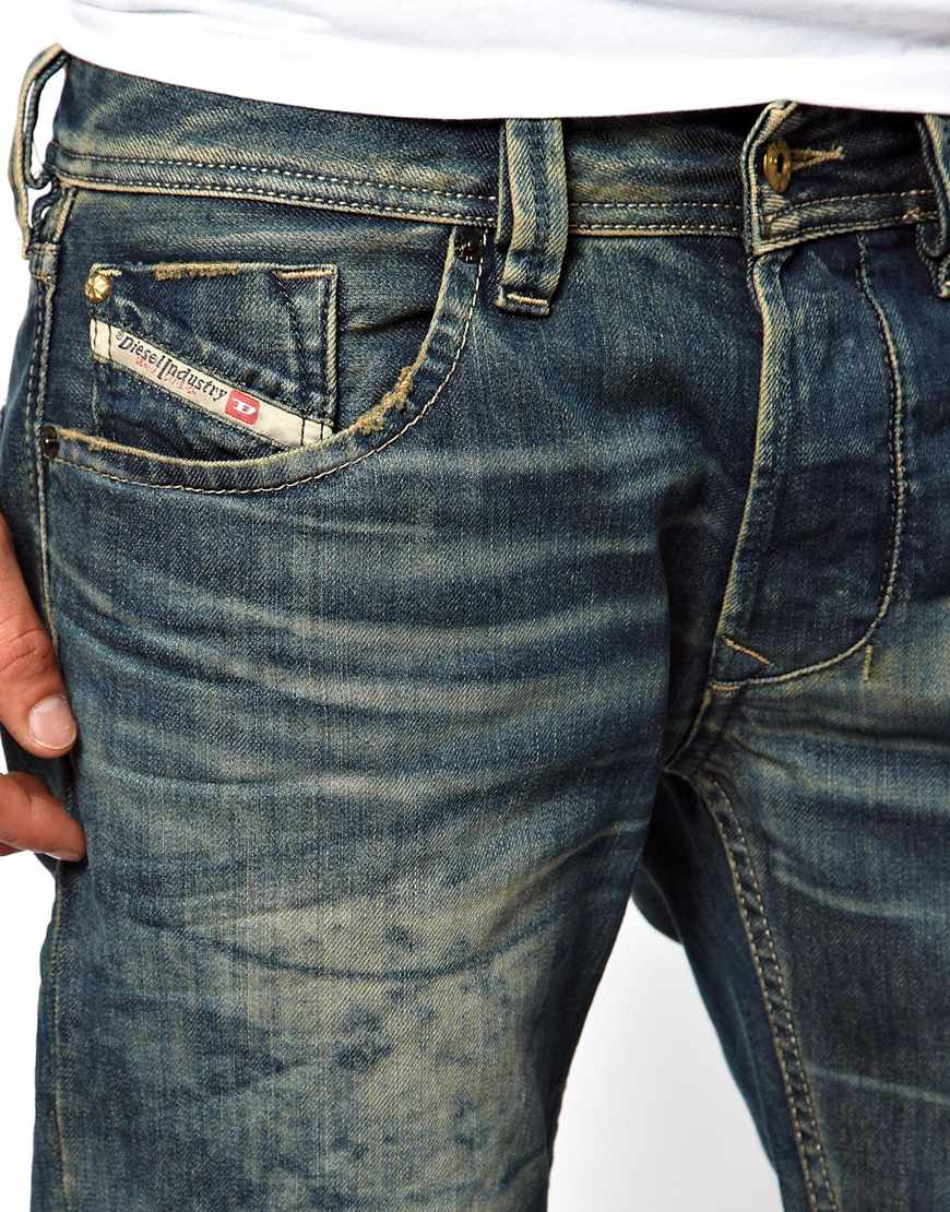 Lyst - Diesel Jeans Larkee 828d Straight Fit Color Mutation in Blue for Men