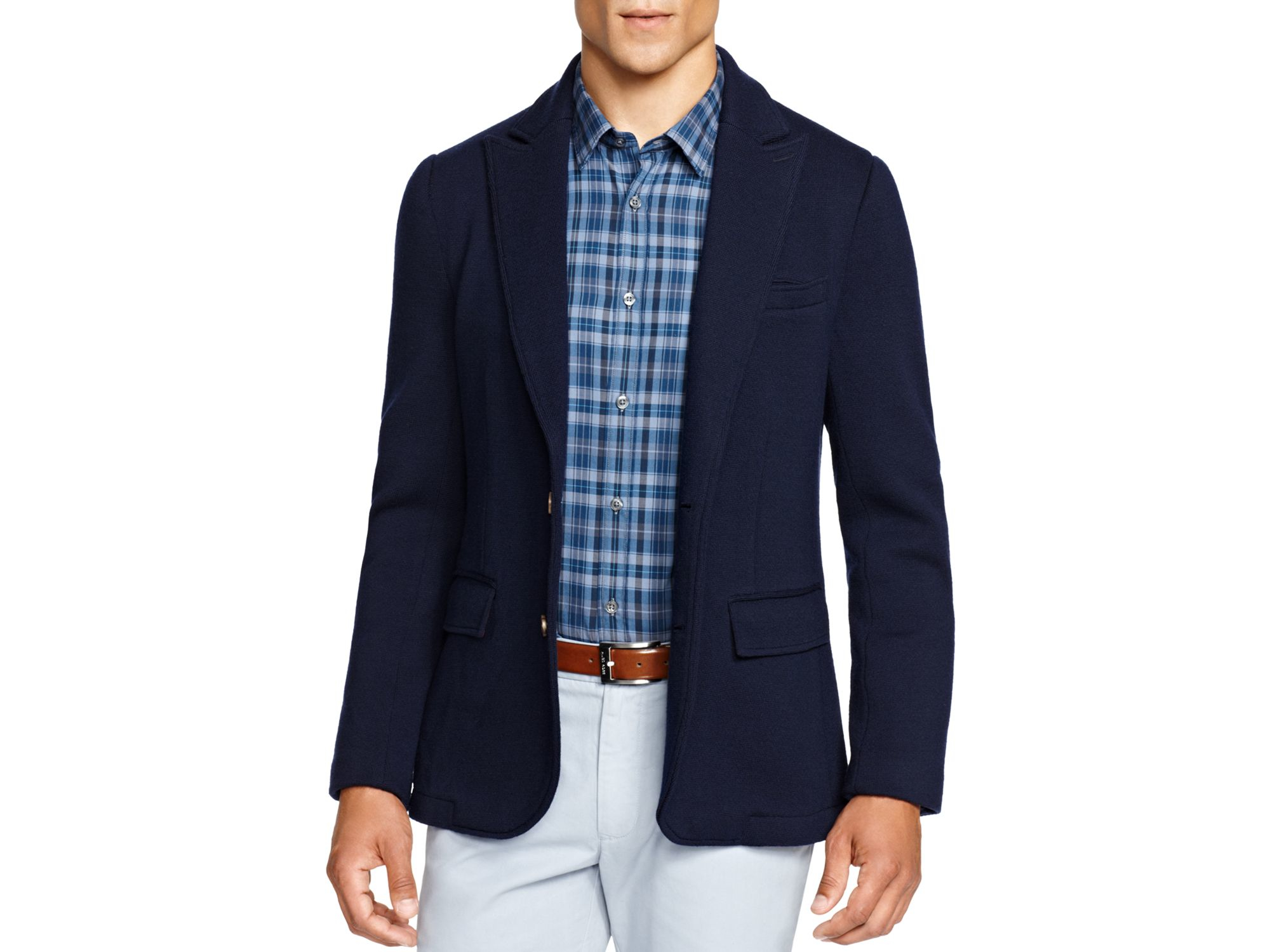 Lyst Brooks Brothers Merino Wool Regular Fit Blazer in Blue for Men