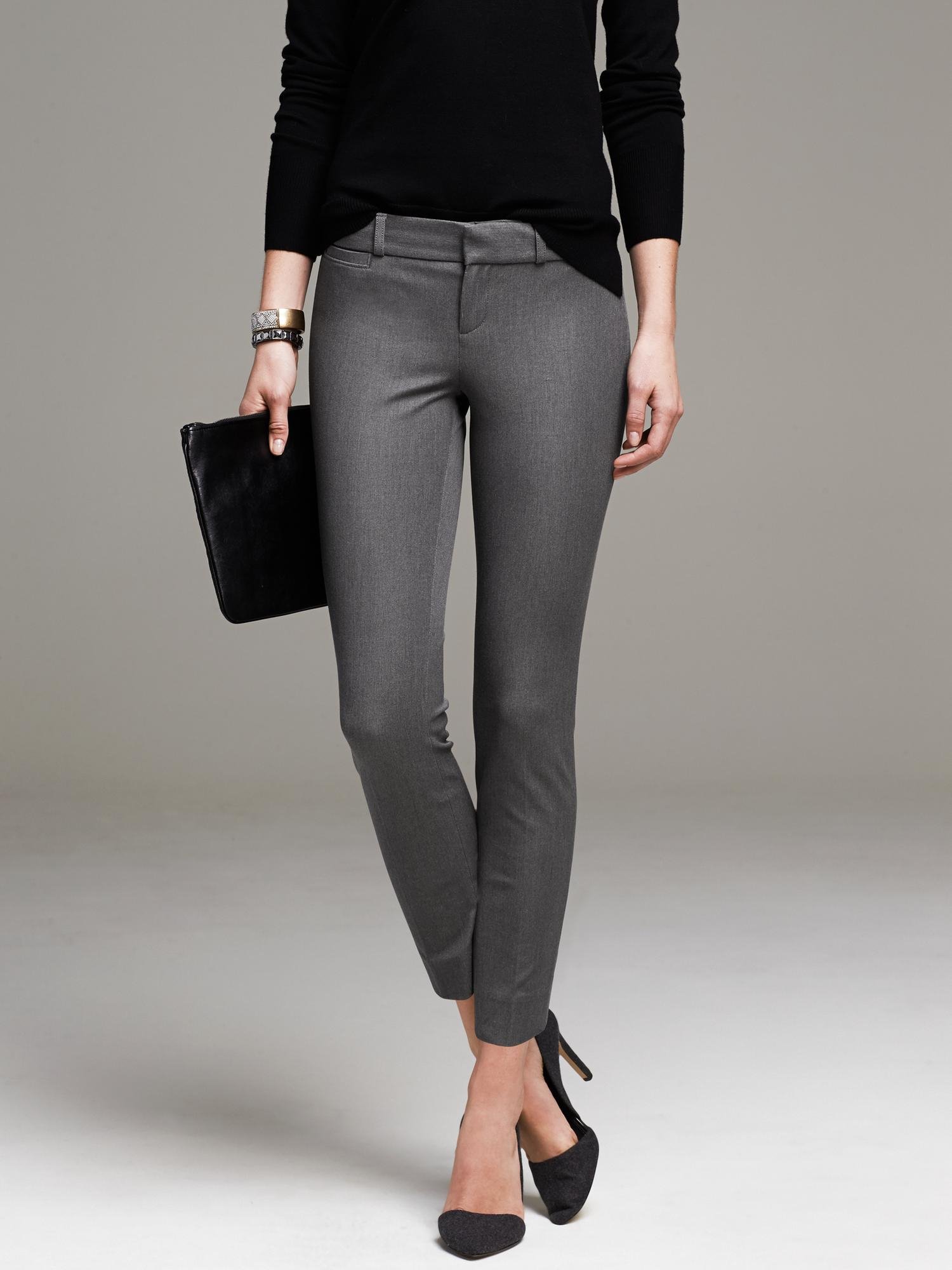 slim fit ankle trousers