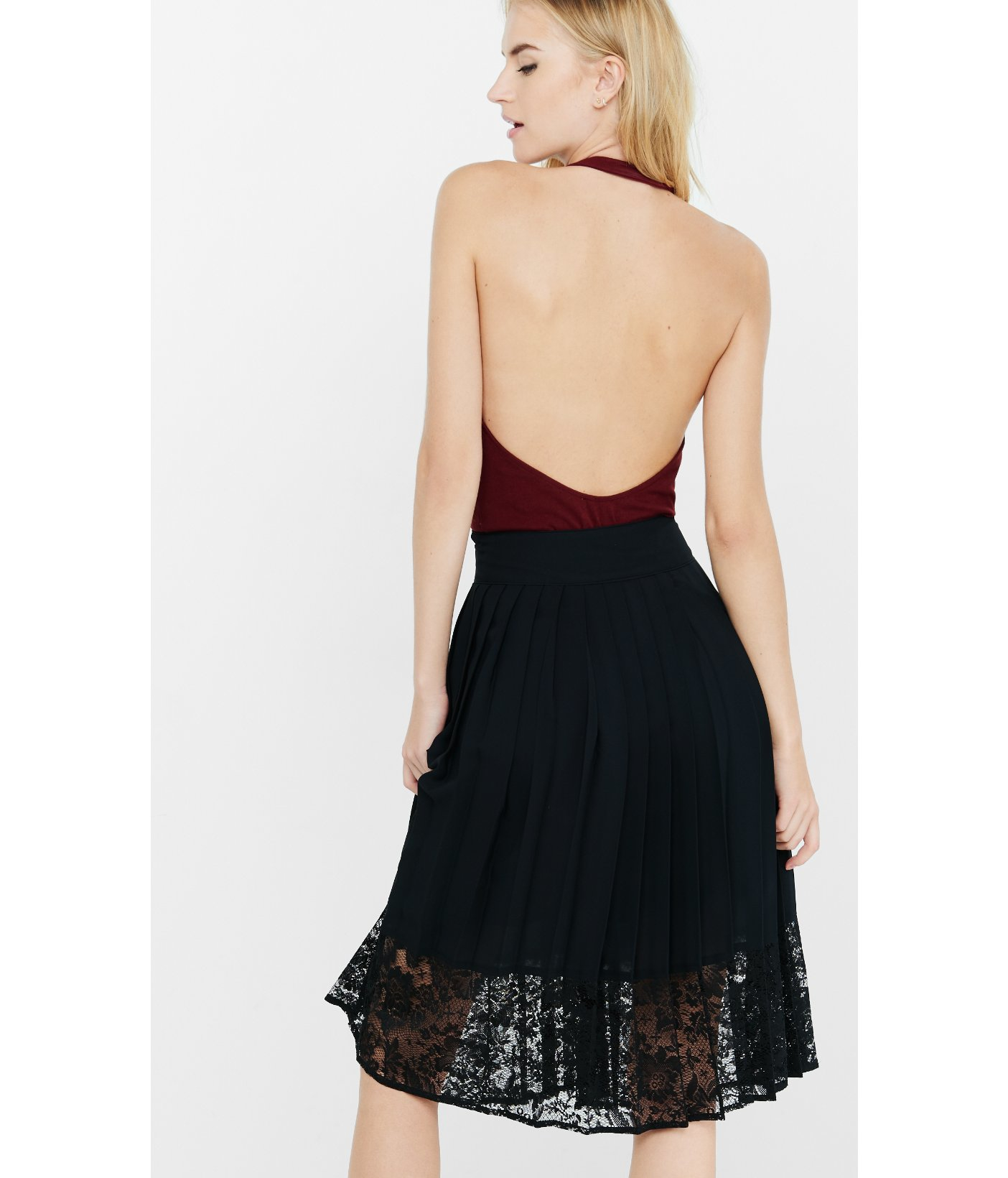 express black pleated skirt