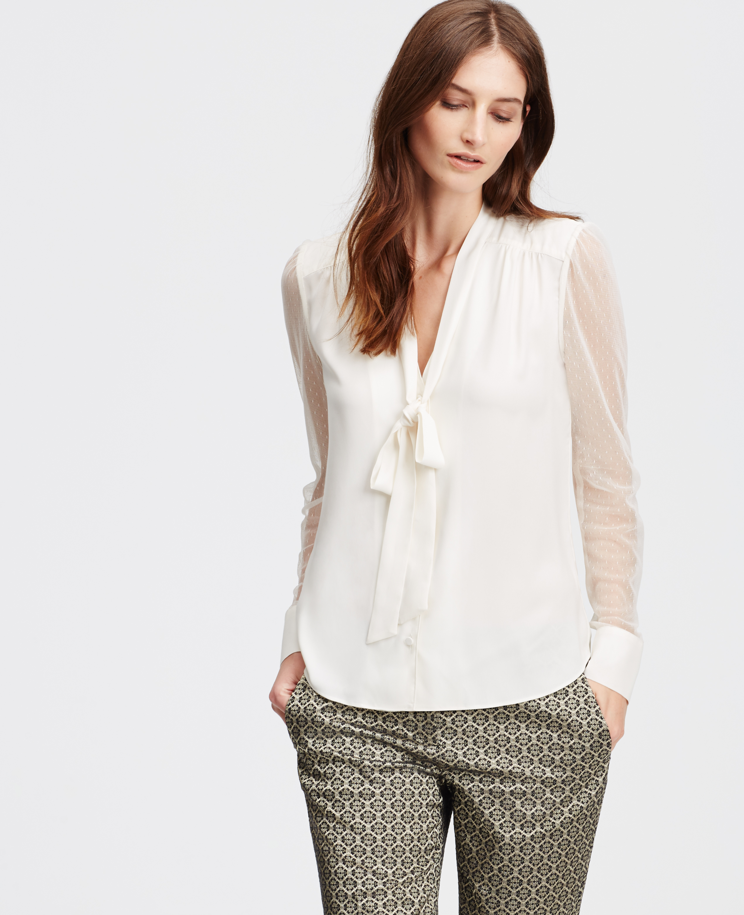 sheer tie neck blouse collar blouses sheer tie neck blouse collar blouses