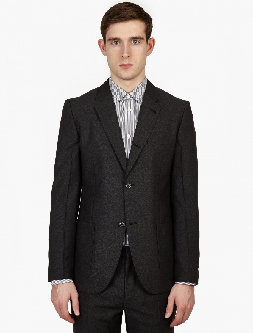Marc jacobs Charcoal Wool Suit Jacket in Multicolor for Men | Lyst