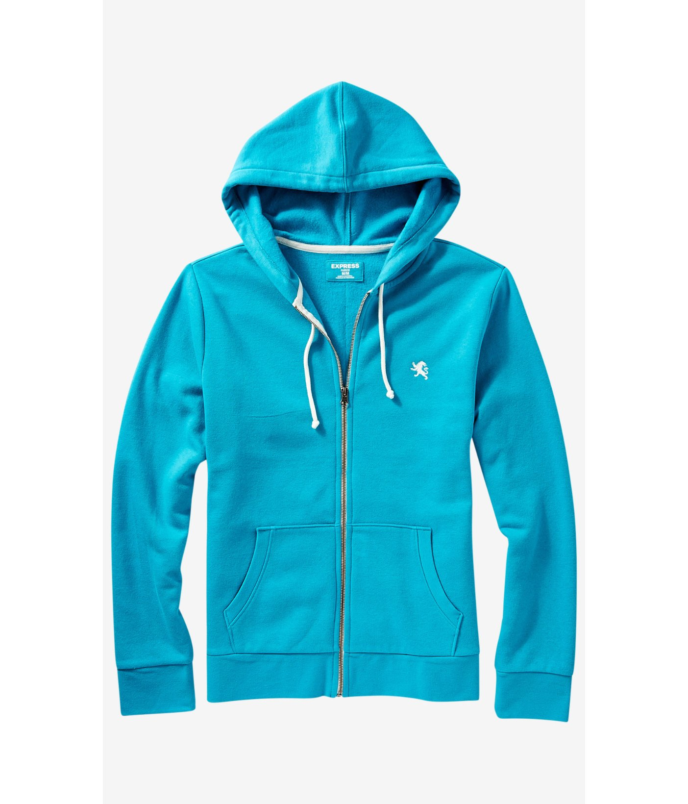 Express Fleece Small Lion Zip-up Hoodie in Blue for Men | Lyst