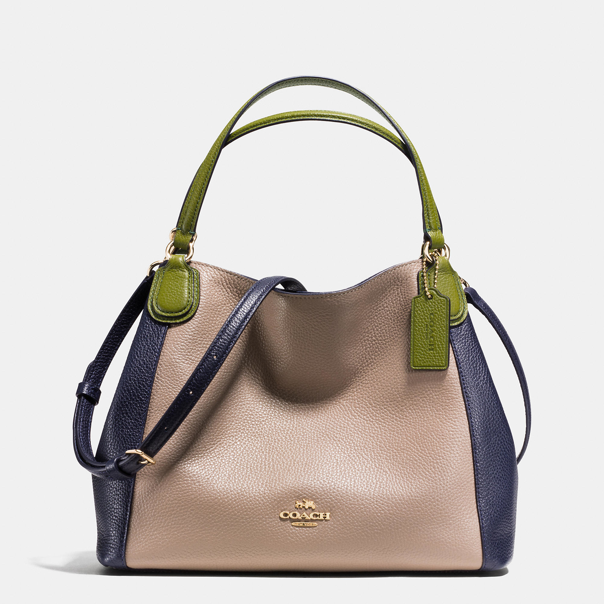 coach colorblock may shoulder bag