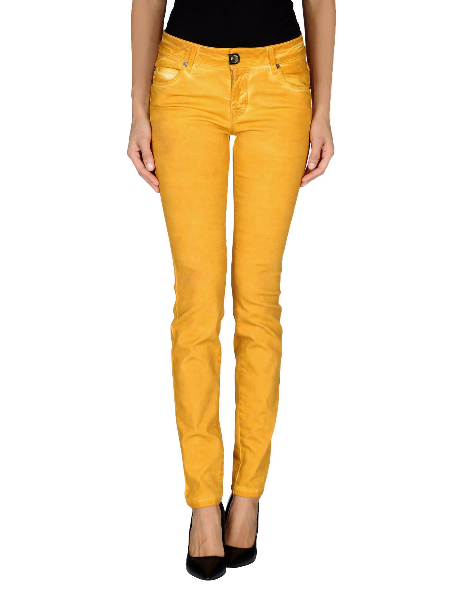 Lyst - Plein sud jeanius Skinny Mid-Rise Jeans in Yellow