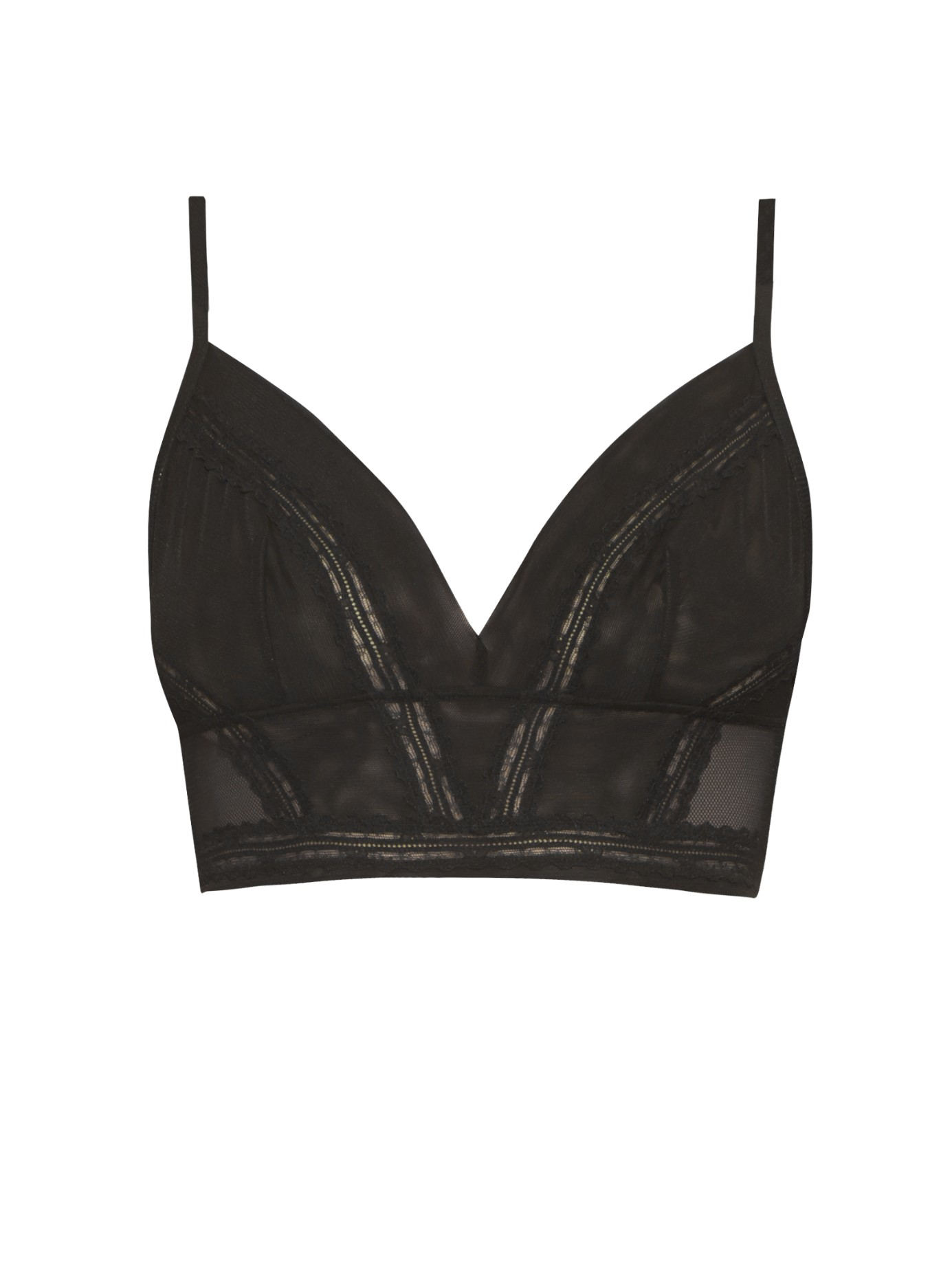 Lyst - La Perla Magnolia Lace Longline Soft-cup Bra in Black