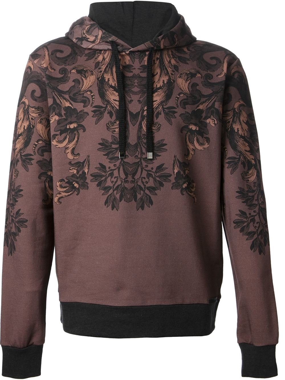 Dolce & Gabbana Floral Print Hoodie in Black for Men - Lyst